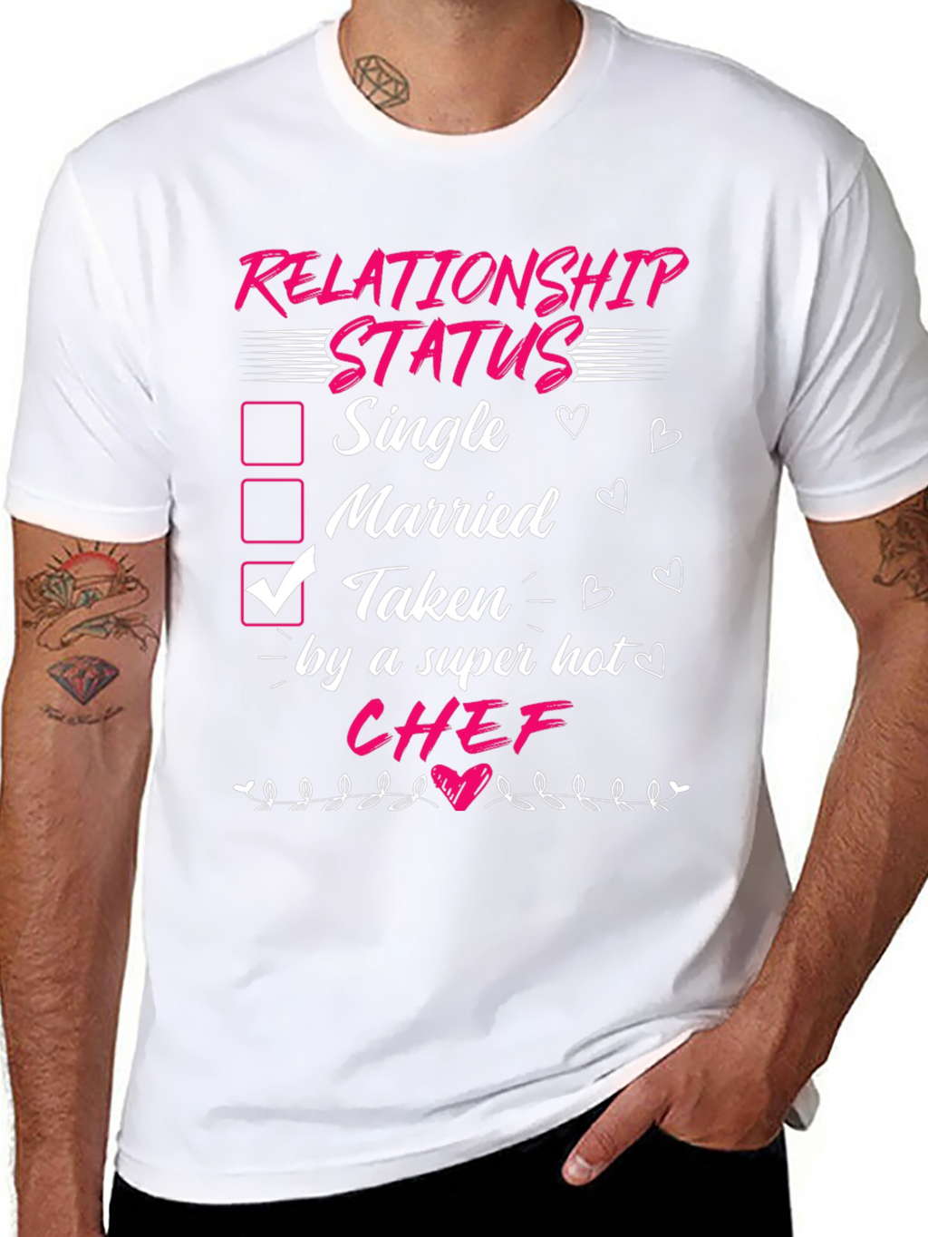 Taken By Super Hot Chef Funny Relationship Status T-Shirt