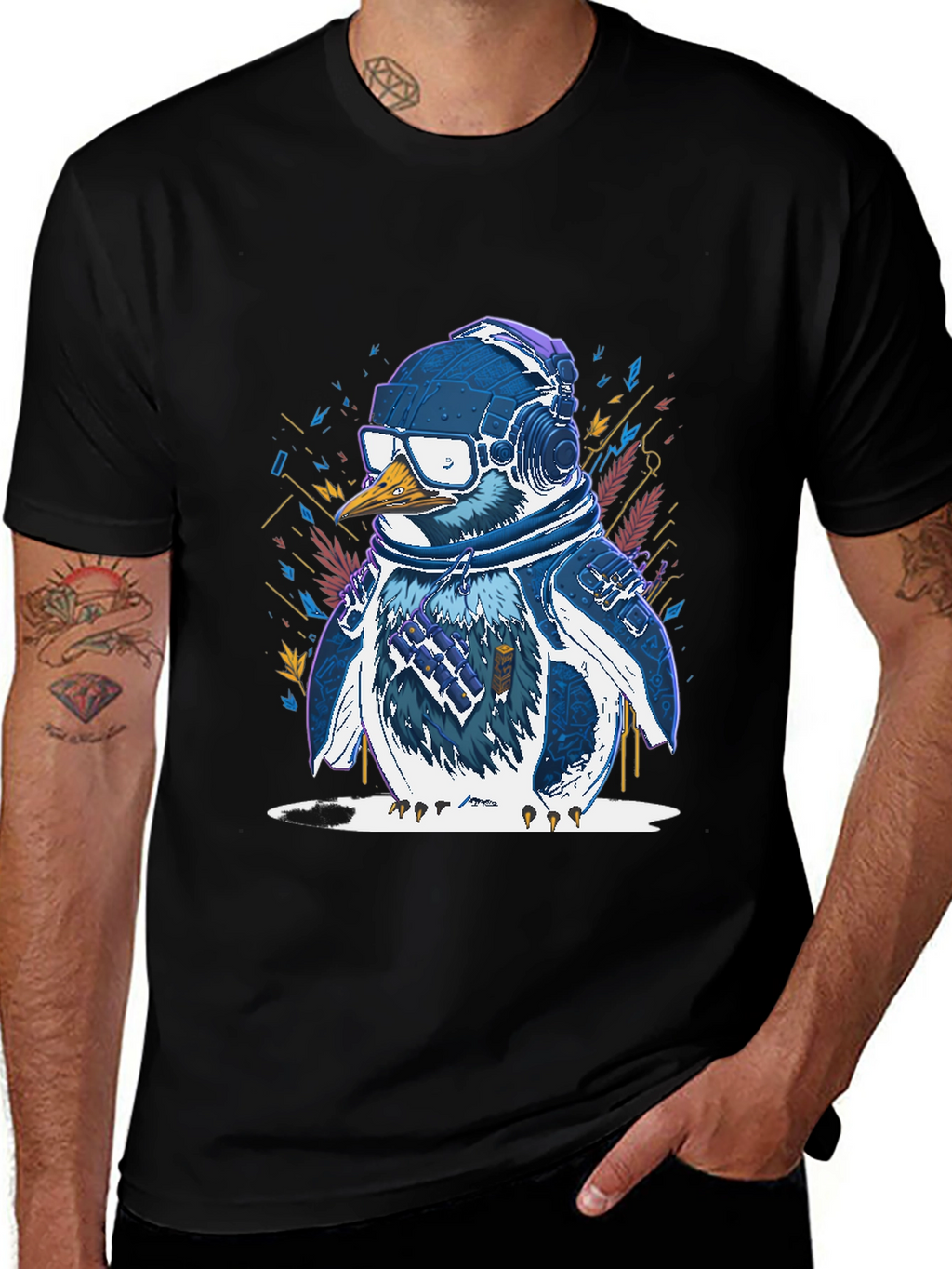 Penguin DJ Graphic Tee - Cool & Trendy