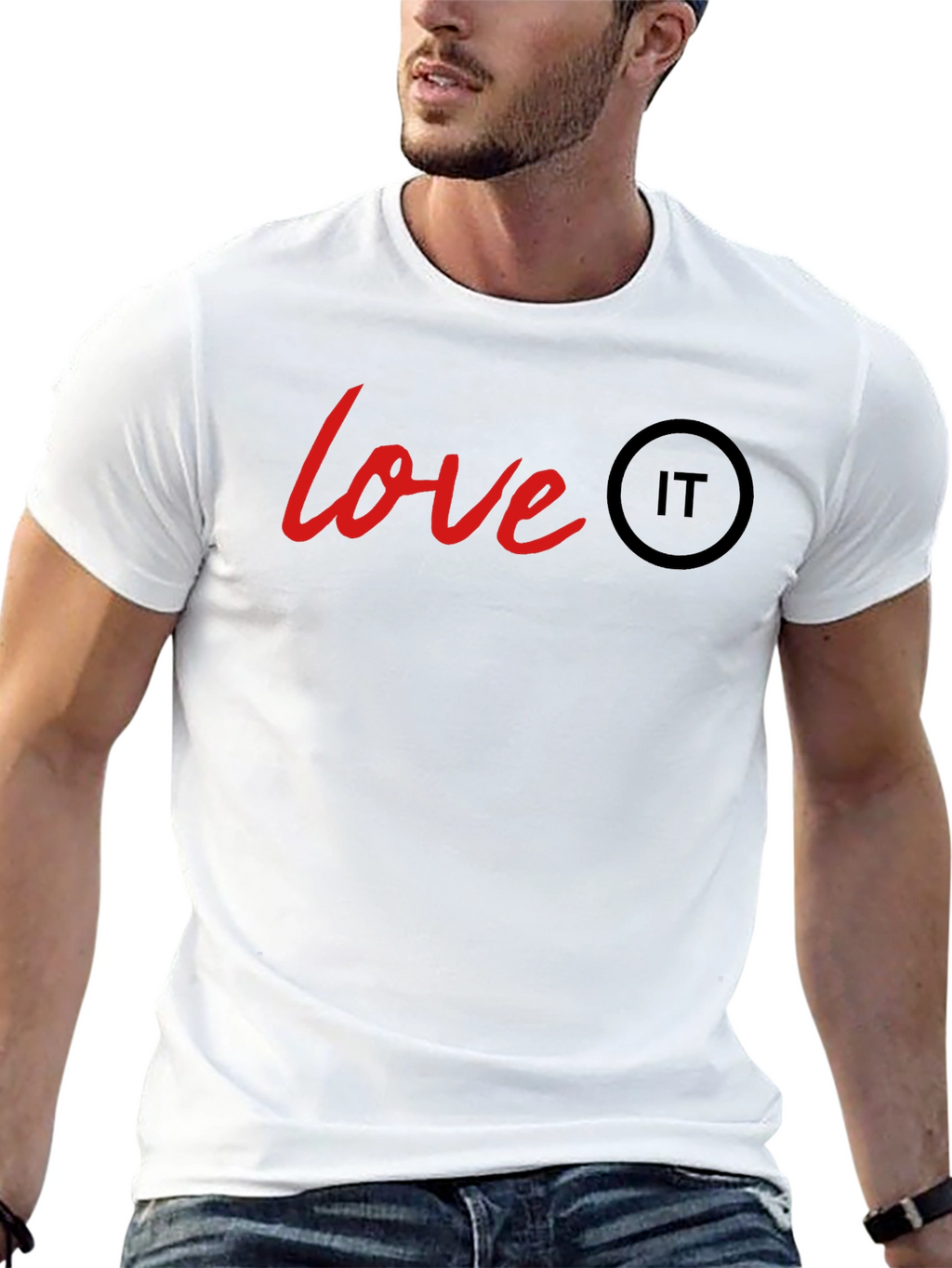 Love IT T-Shirt - Black Crew Neck Tee