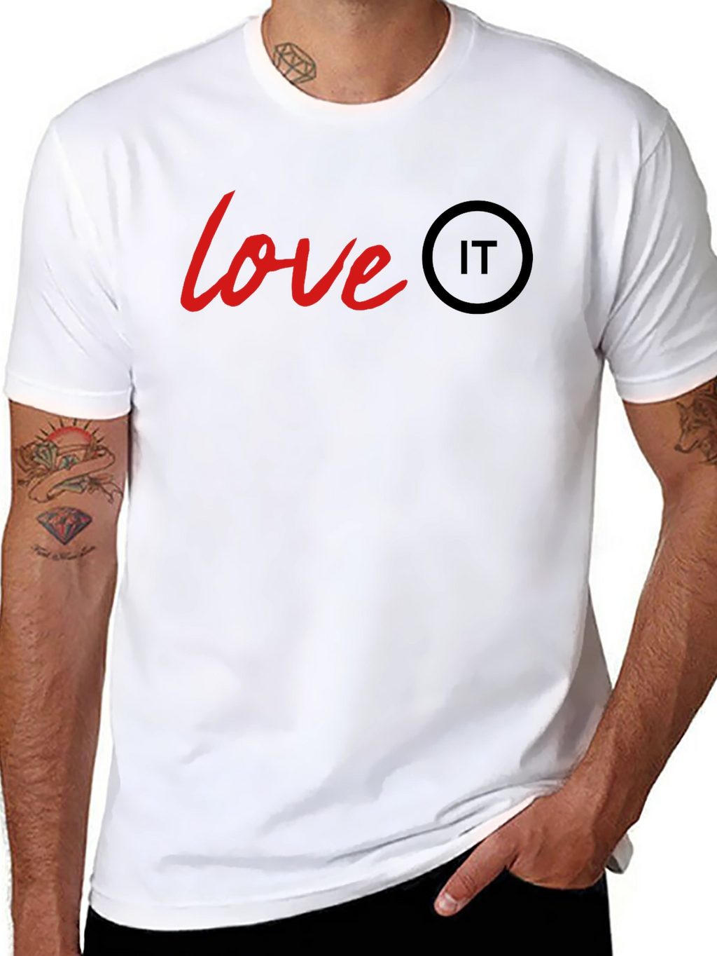 Love IT T-Shirt - Black Crew Neck Tee