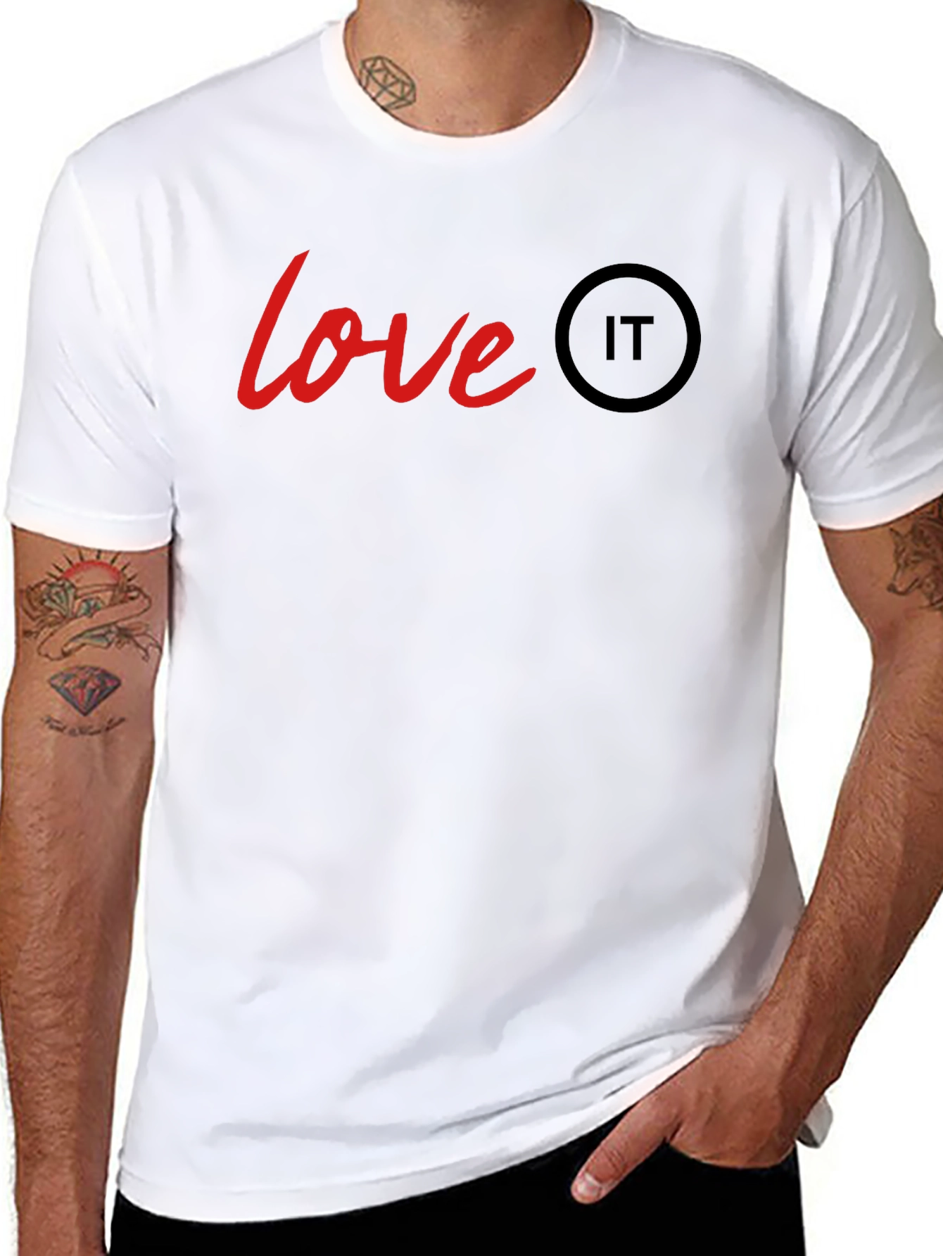 Love IT T-Shirt - Black Crew Neck Tee