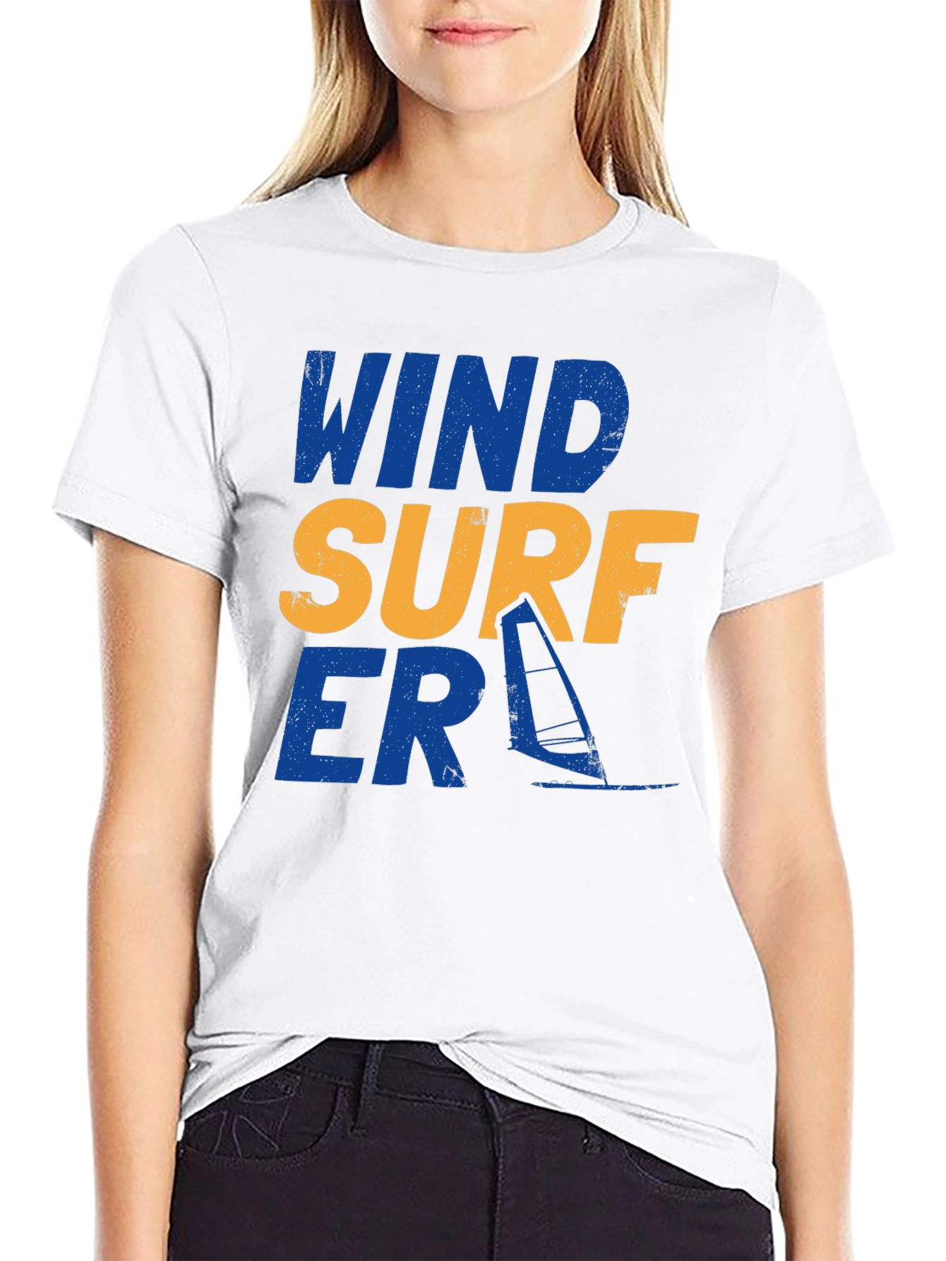 Wind Surfer Graphic Tee - Black