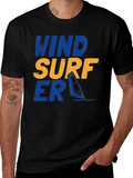 Wind Surfer Graphic Tee - Black