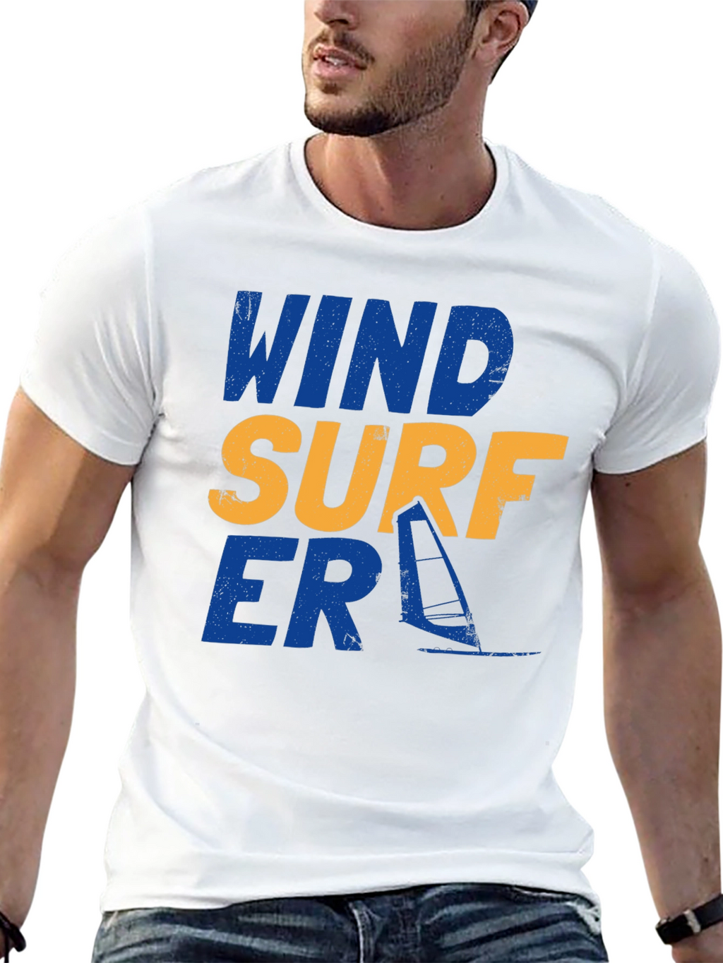 Wind Surfer Graphic Tee - Black