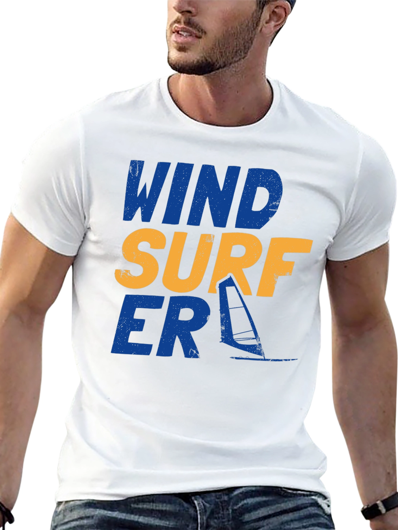 Wind Surfer Graphic Tee - Black