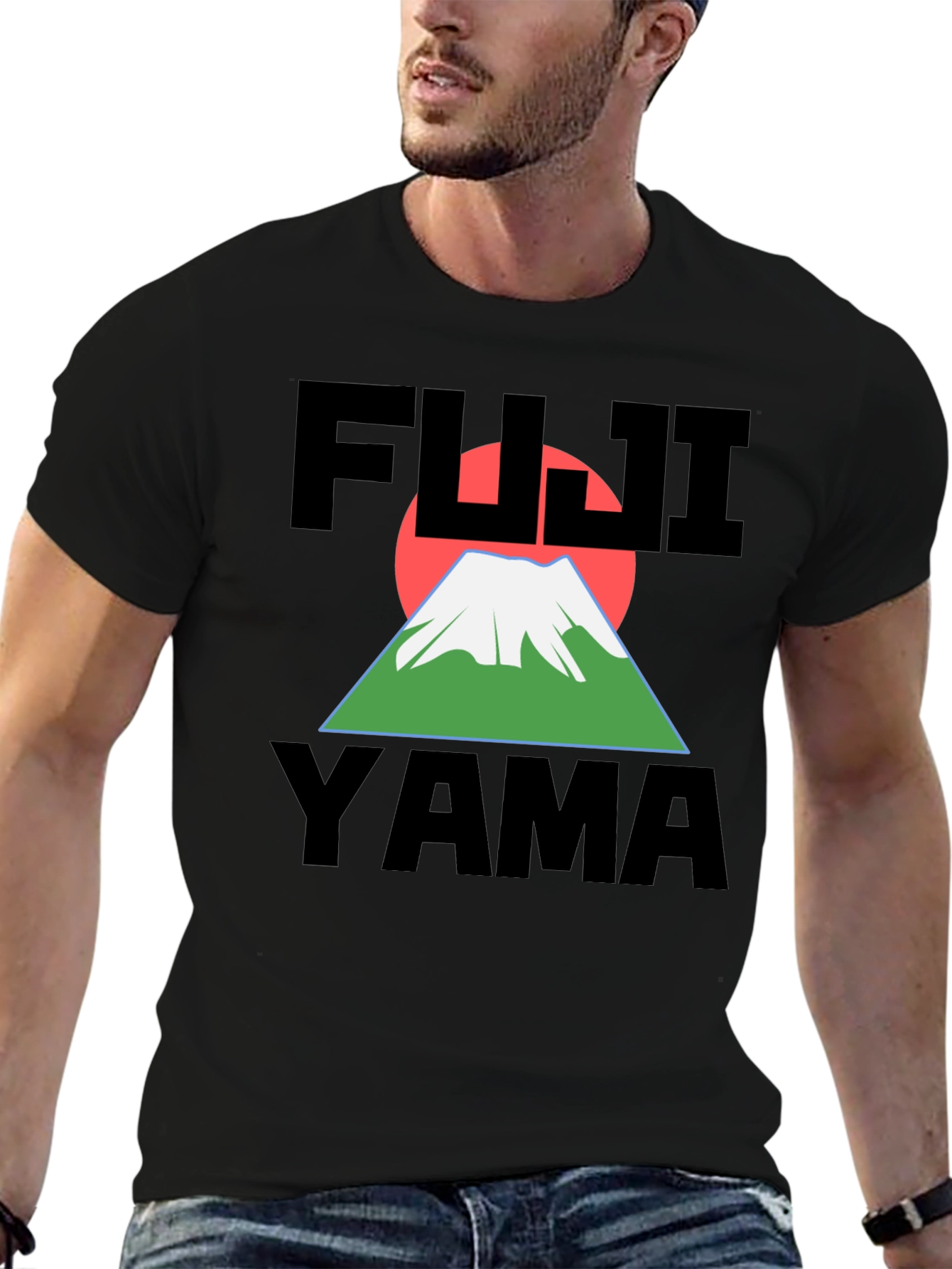 Fuji Yama Graphic Black T-Shirt