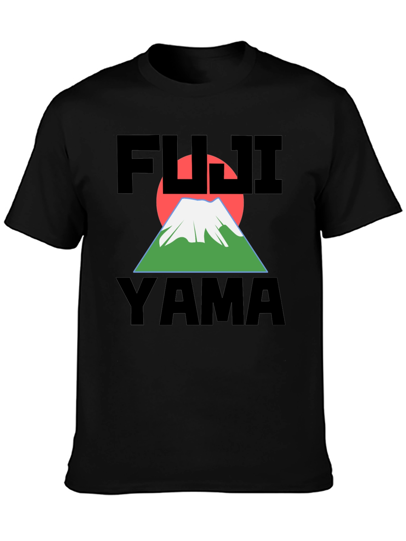 Fuji Yama Graphic Black T-Shirt