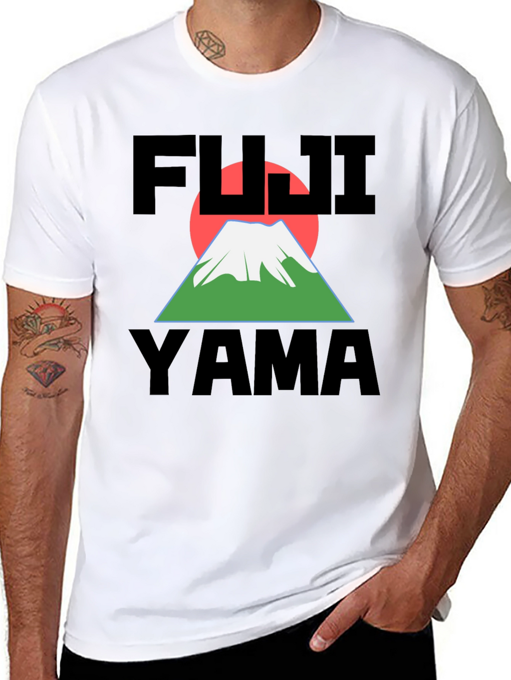 Fuji Yama Graphic Black T-Shirt