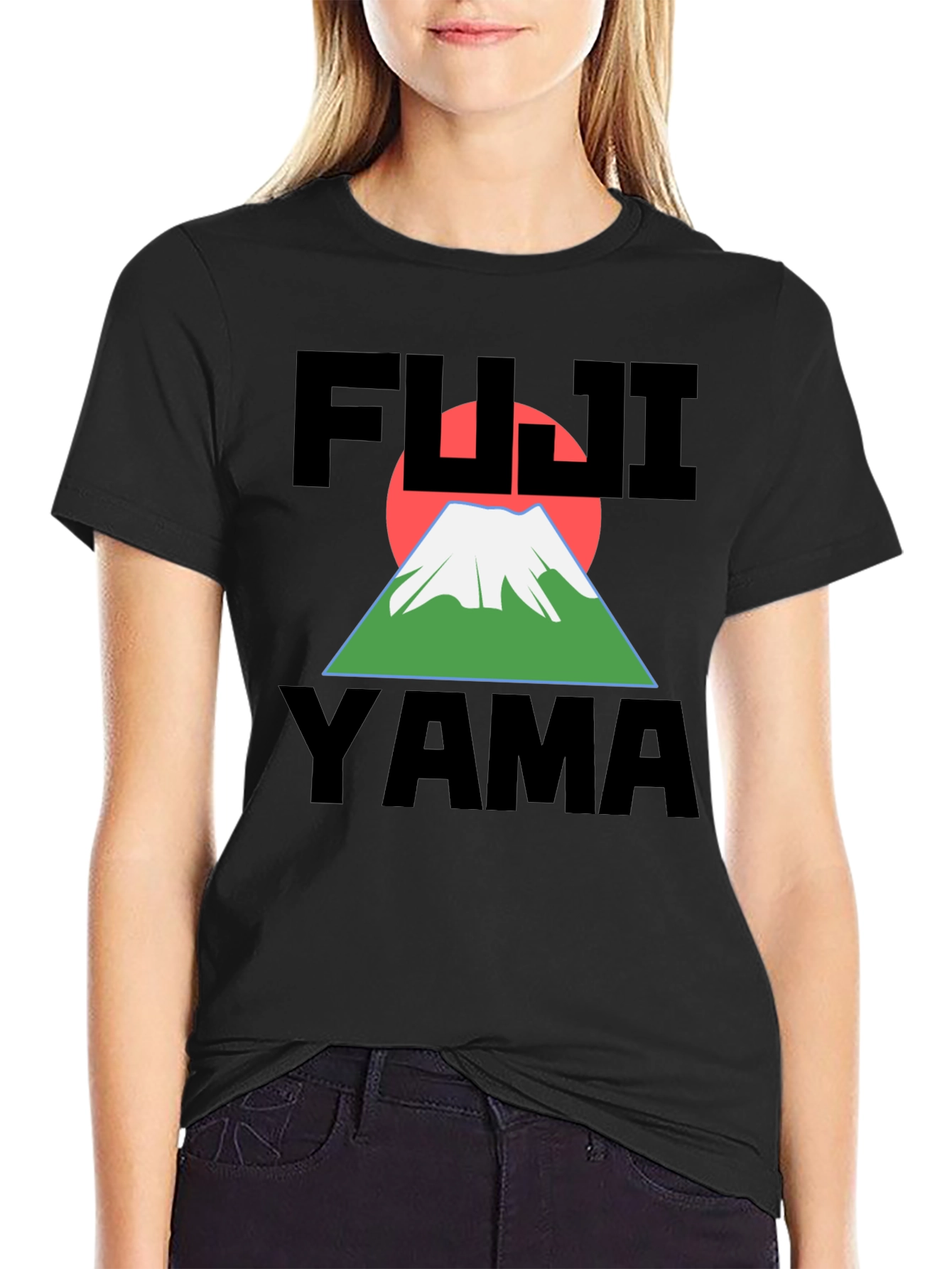 Fuji Yama Graphic Black T-Shirt