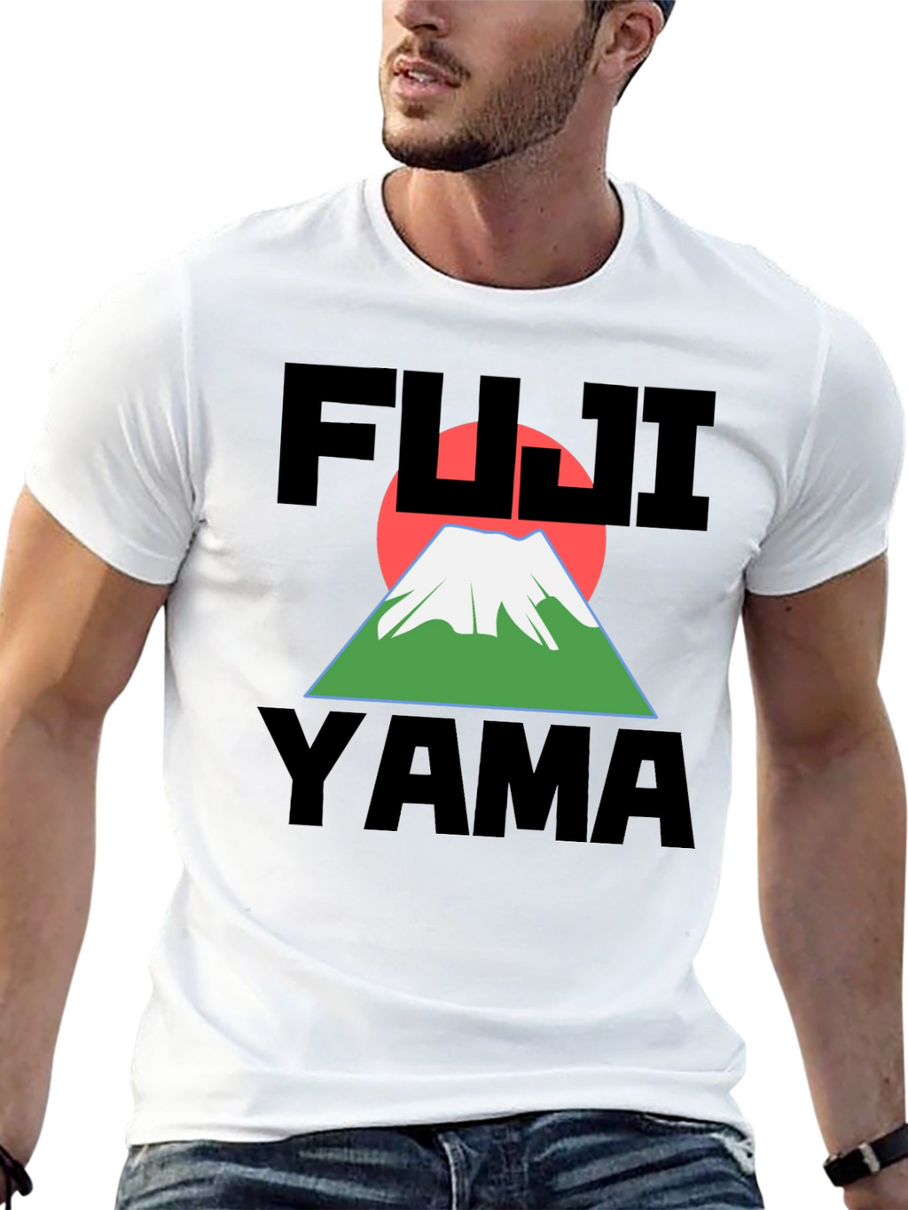 Fuji Yama Graphic Black T-Shirt