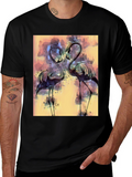 Flamingo Art Graphic T-Shirt - Stylish Bird Lover Tee