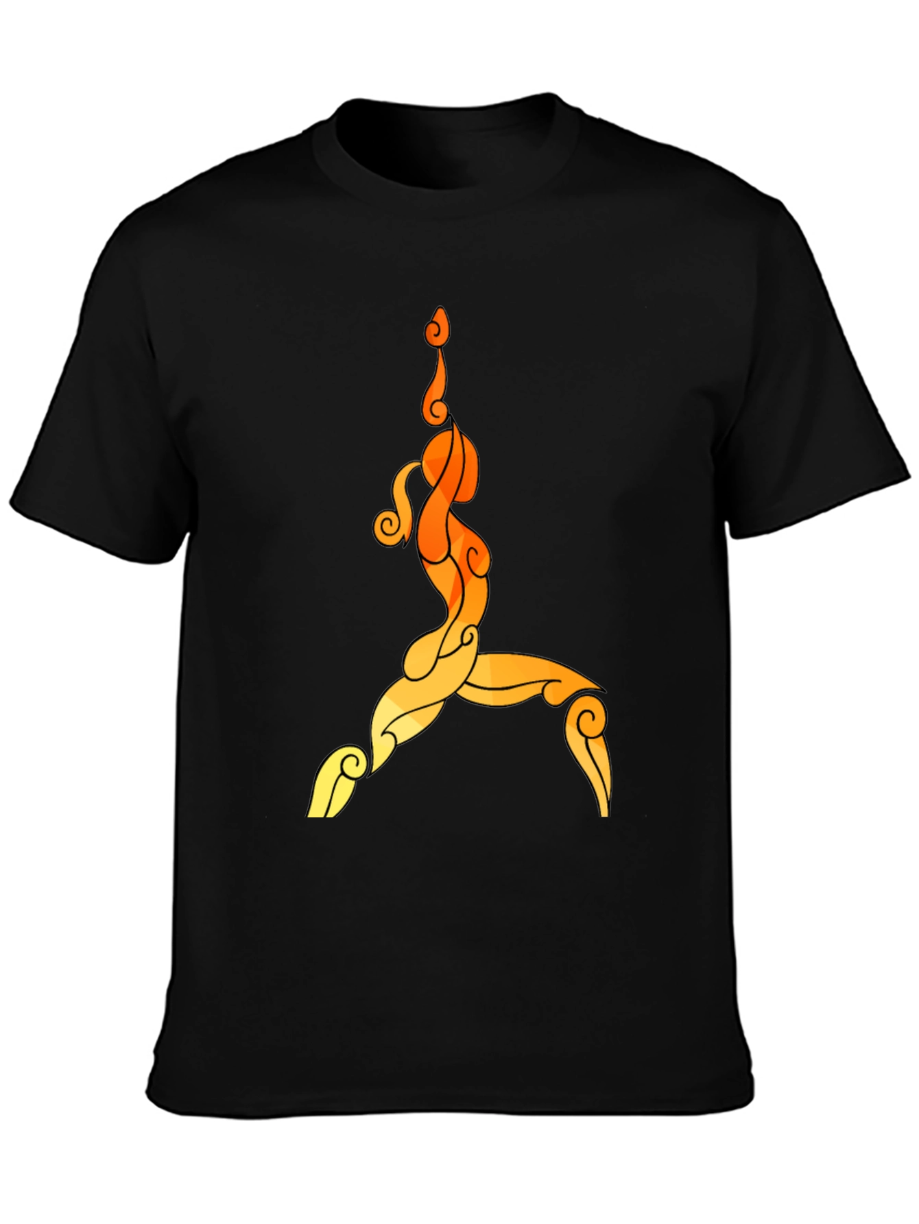 Yoga Pose Graphic Tee - Unisex Black T-Shirt