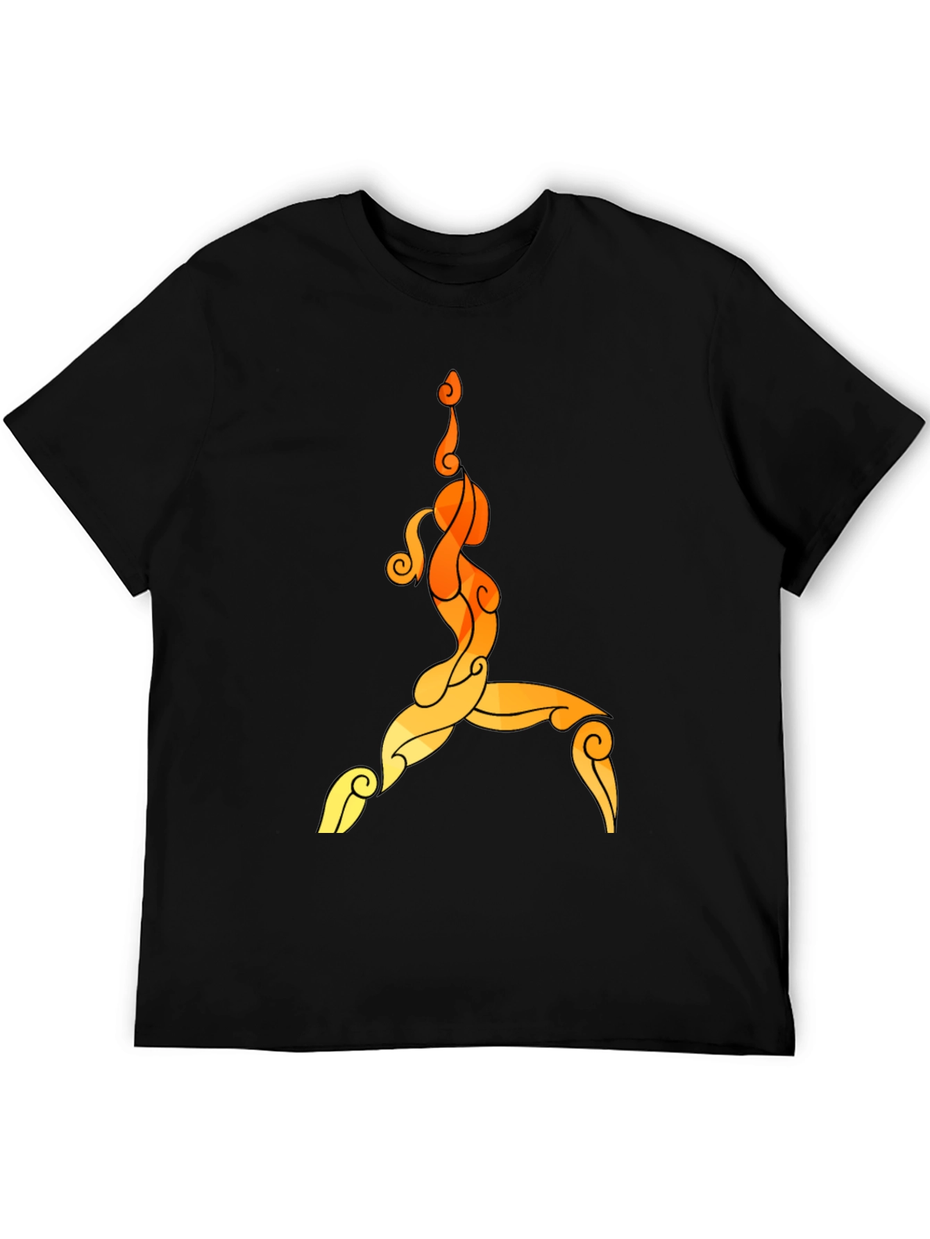 Yoga Pose Graphic Tee - Unisex Black T-Shirt