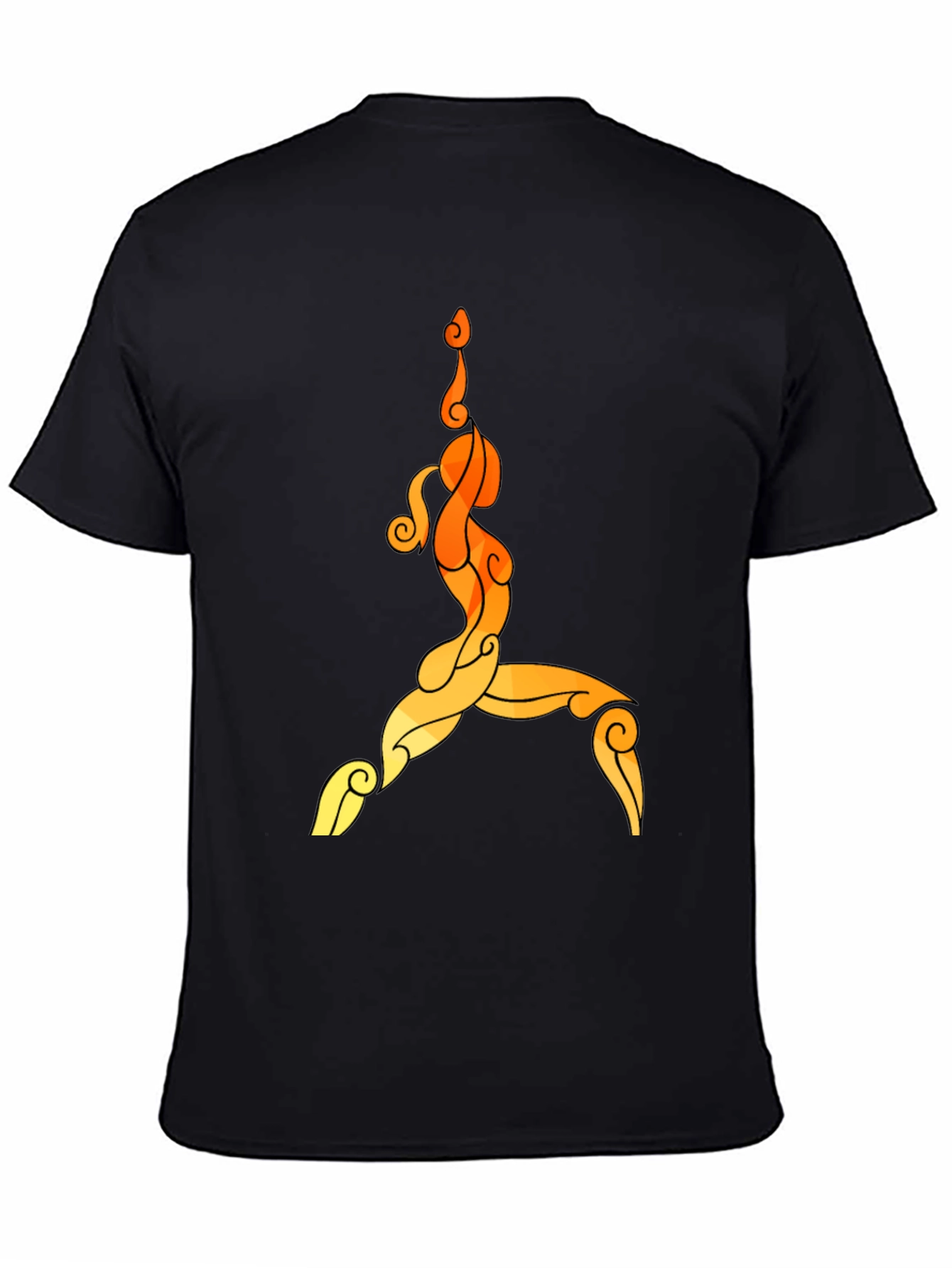 Yoga Pose Graphic Tee - Unisex Black T-Shirt