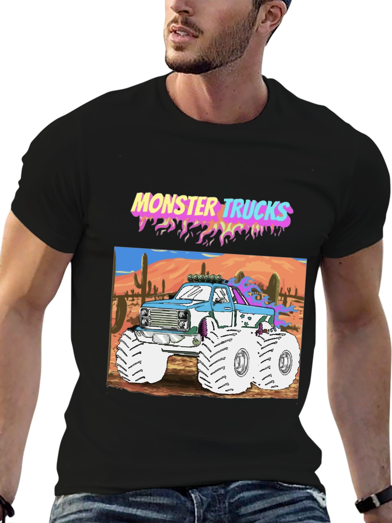 Monster Trucks Graphic Tee - Retro Style
