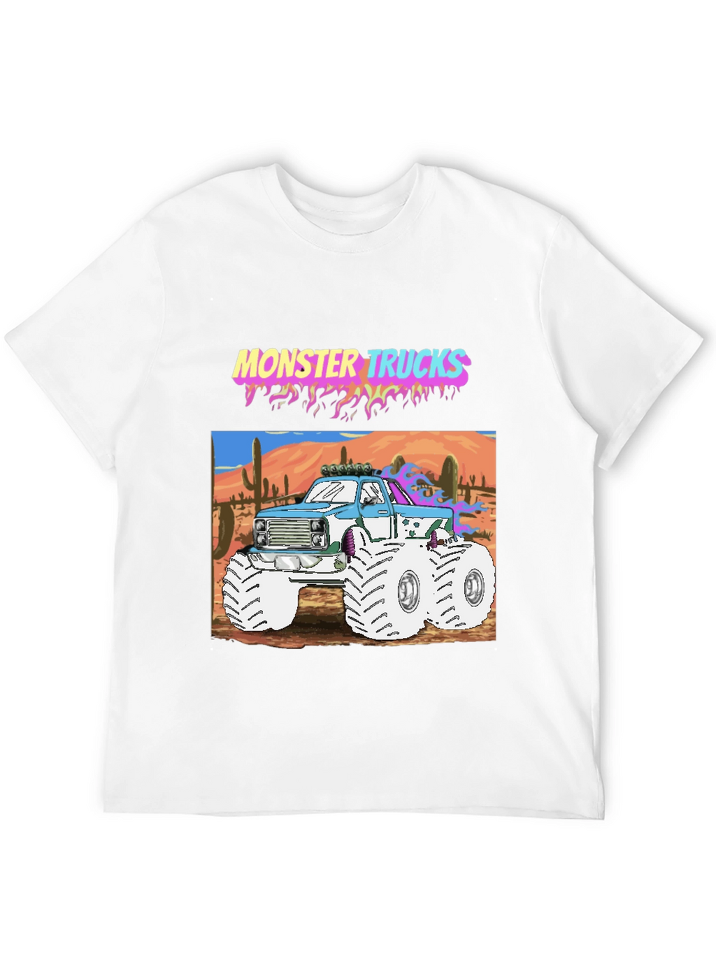 Monster Trucks Graphic Tee - Retro Style