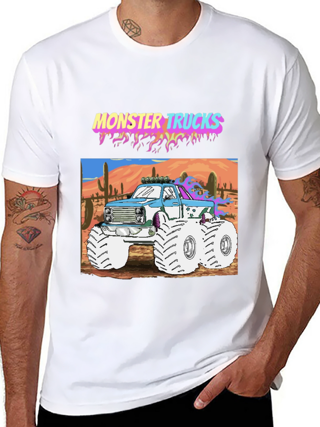 Monster Trucks Graphic Tee - Retro Style