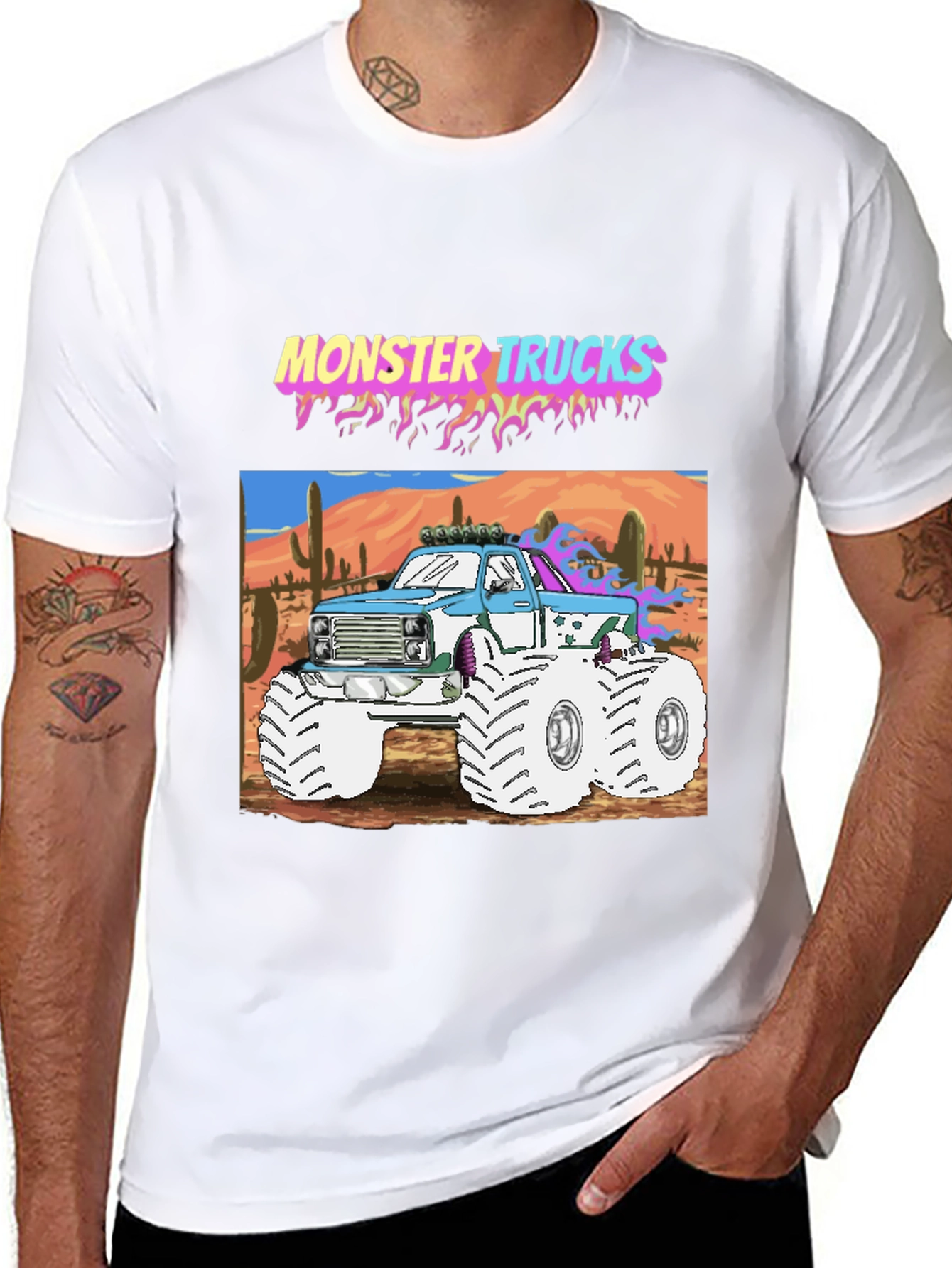 Monster Trucks Graphic Tee - Retro Style
