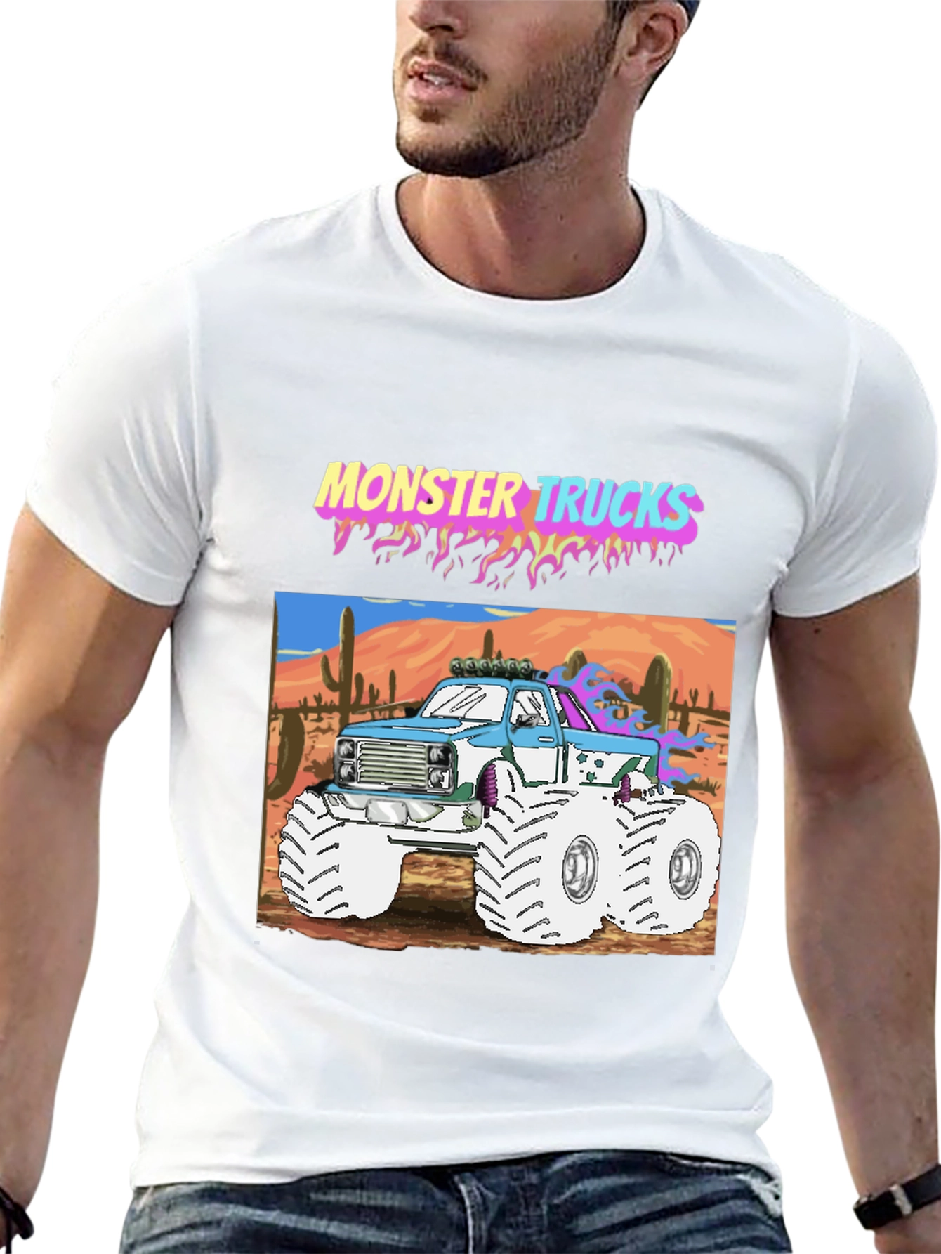 Monster Trucks Graphic Tee - Retro Style