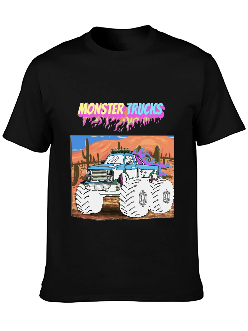 Monster Trucks Graphic Tee - Retro Style