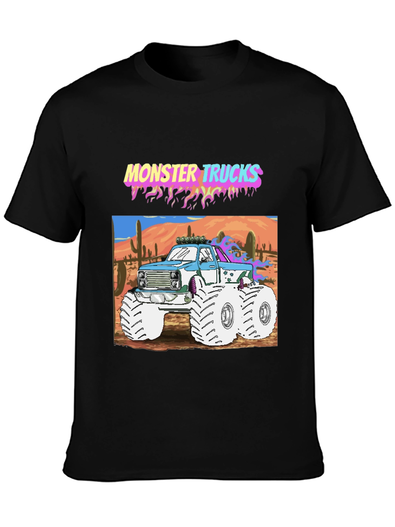 Monster Trucks Graphic Tee - Retro Style