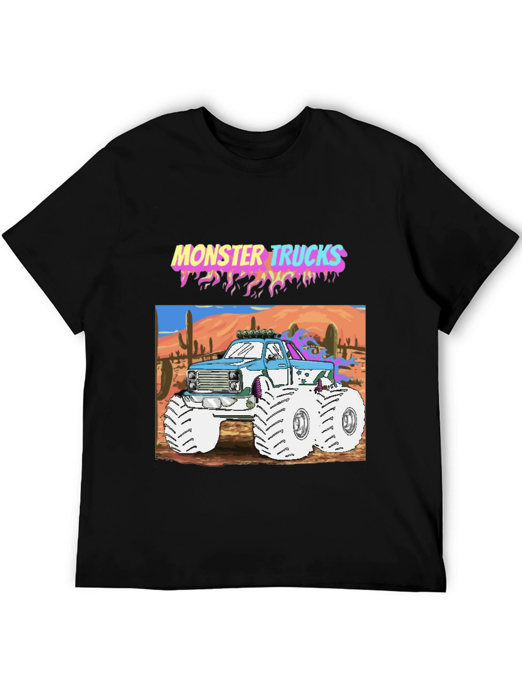Monster Trucks Graphic Tee - Retro Style