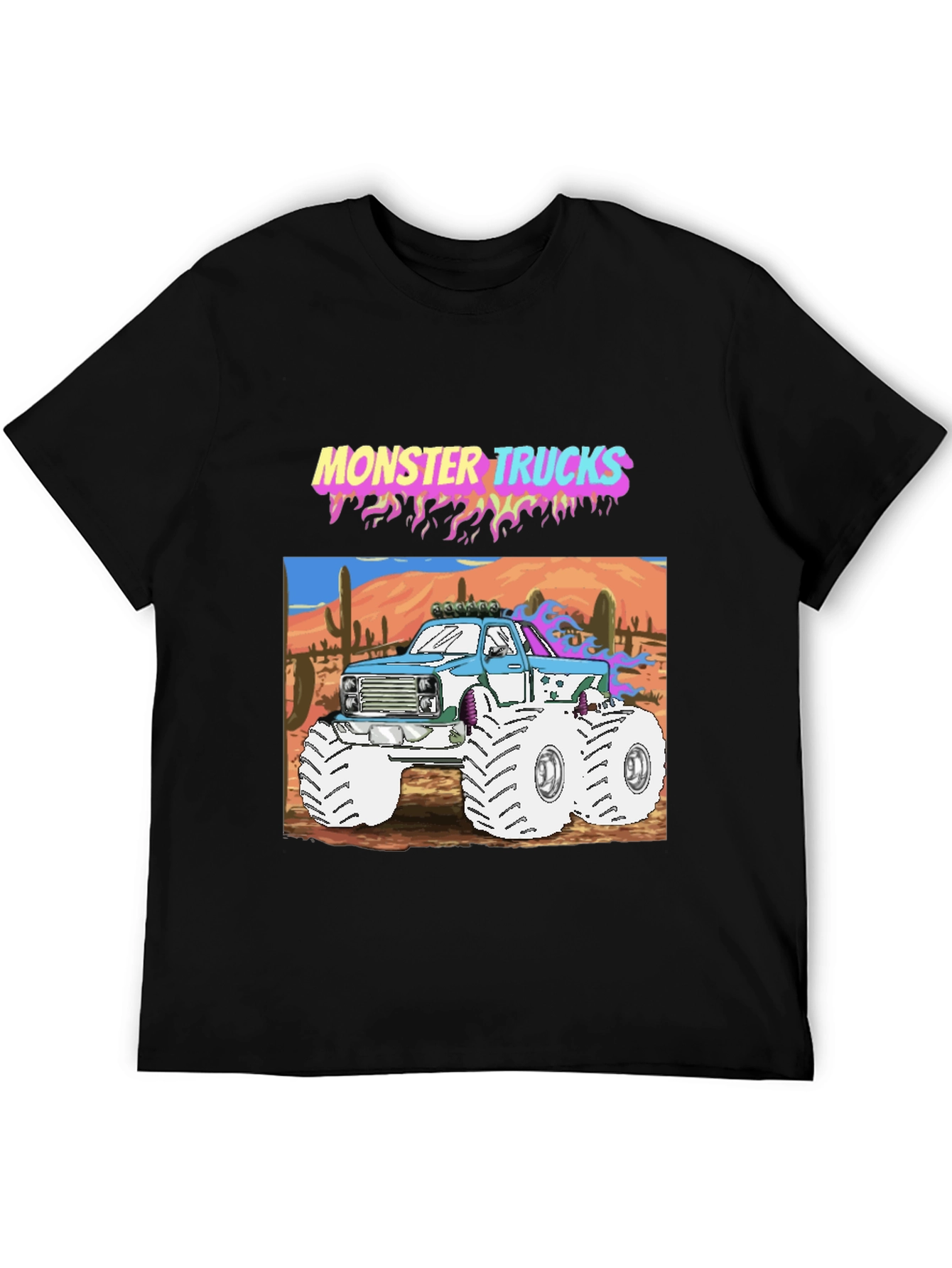 Monster Trucks Graphic Tee - Retro Style