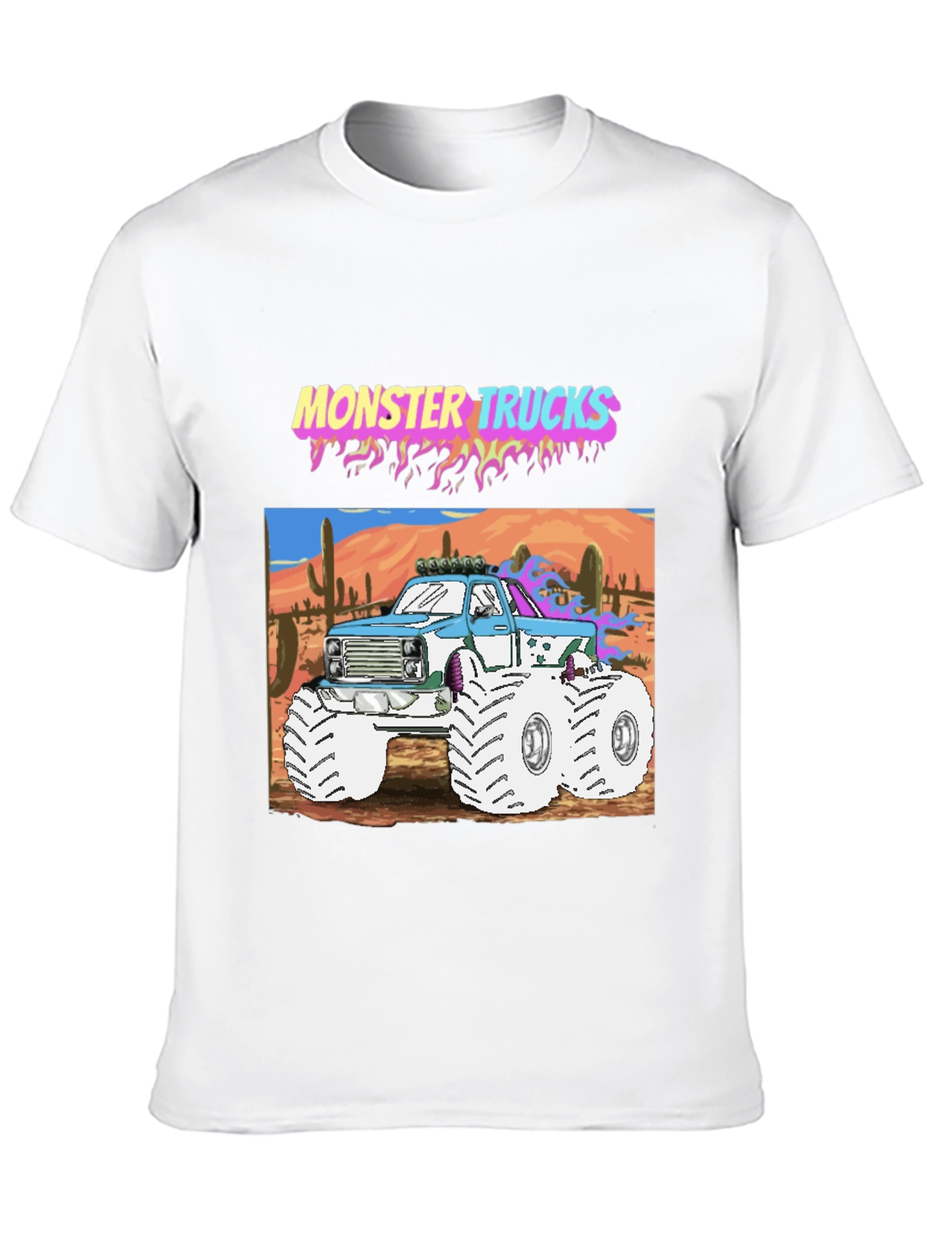 Monster Trucks Graphic Tee - Retro Style