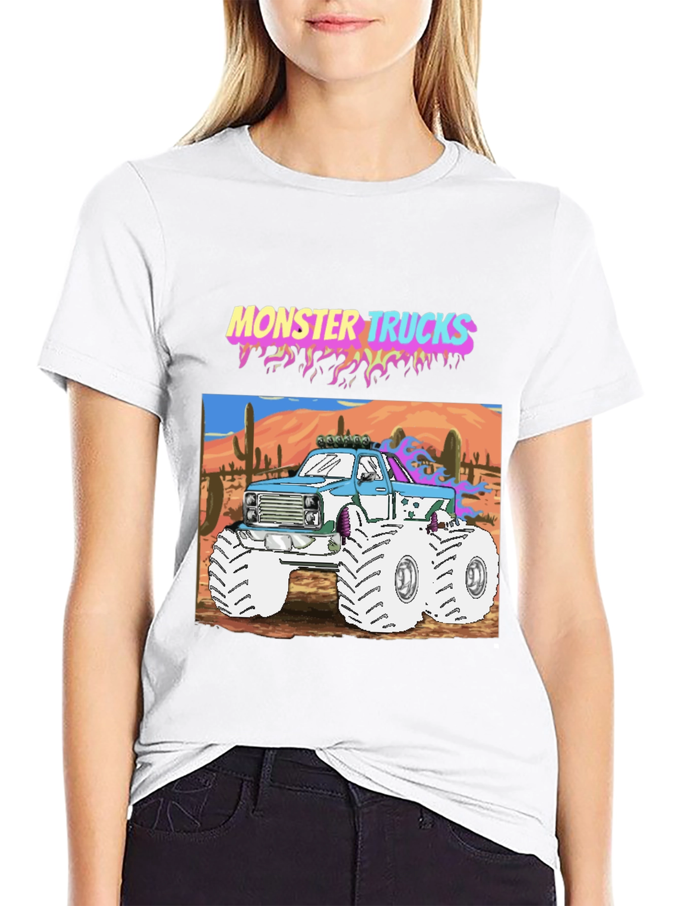 Monster Trucks Graphic Tee - Retro Style