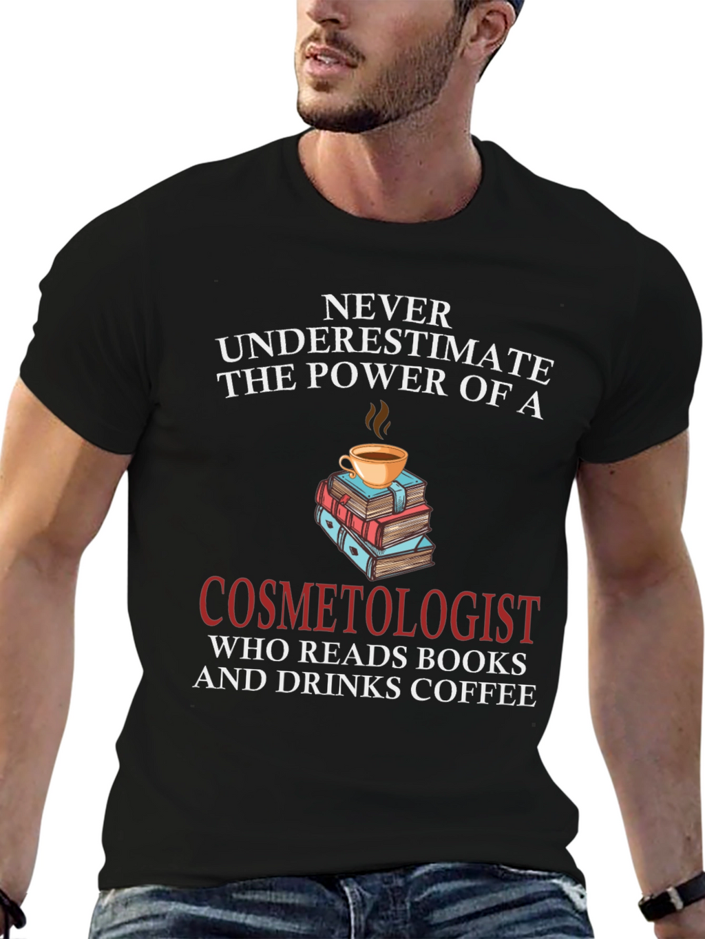 Cosmetologist Coffee & Books T-Shirt