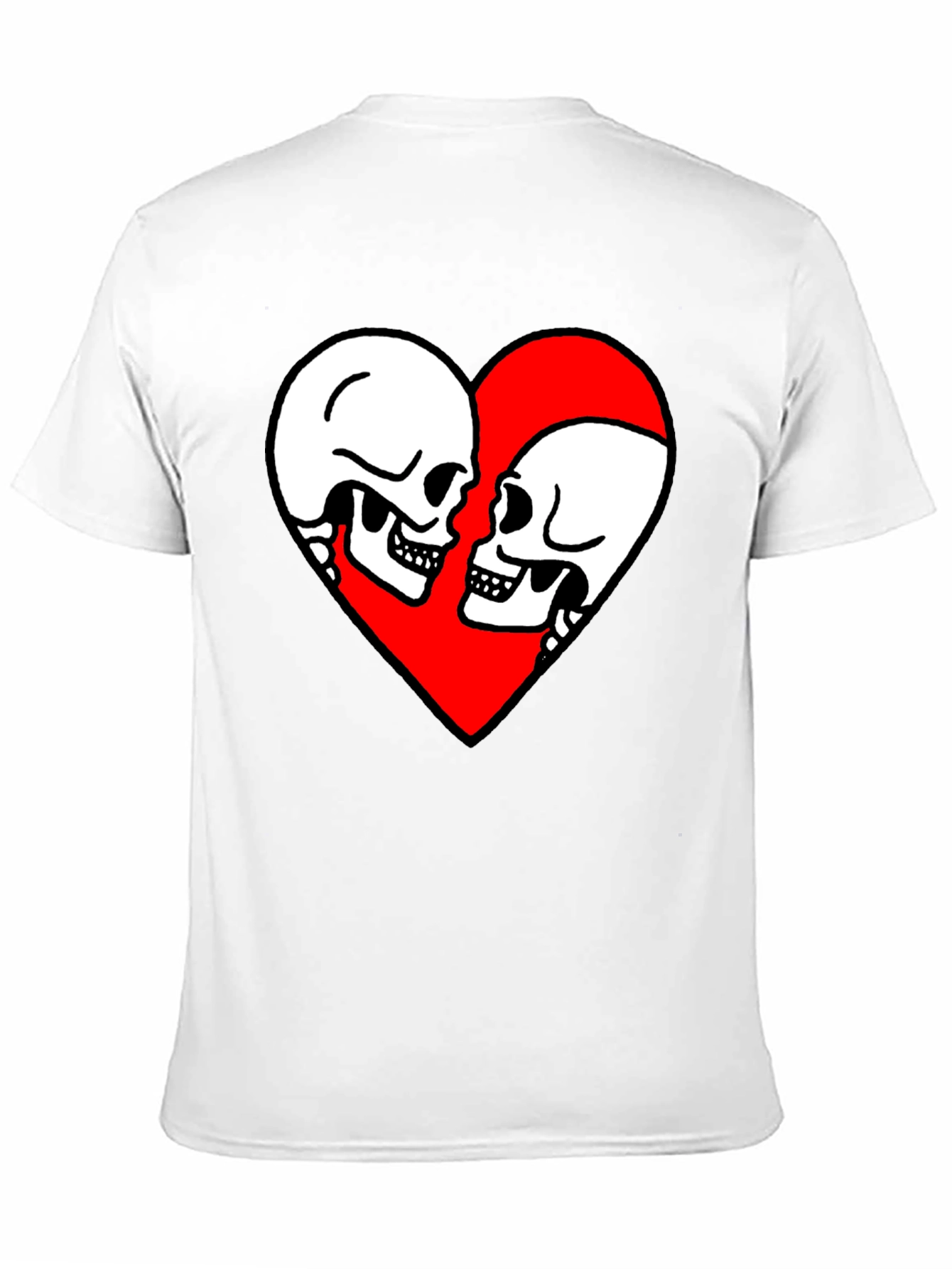 Skull Love Heart Graphic Tee