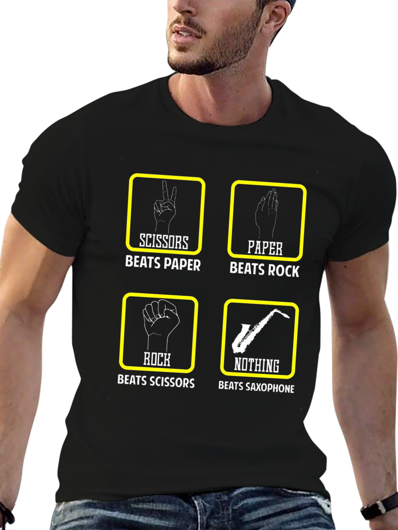 Rock Paper Scissors Saxophone T-Shirt