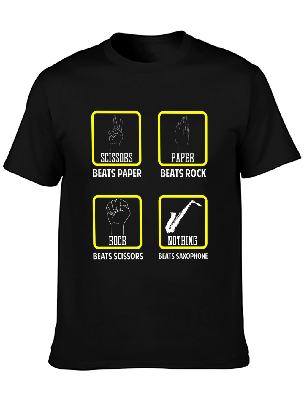 Rock Paper Scissors Saxophone T-Shirt