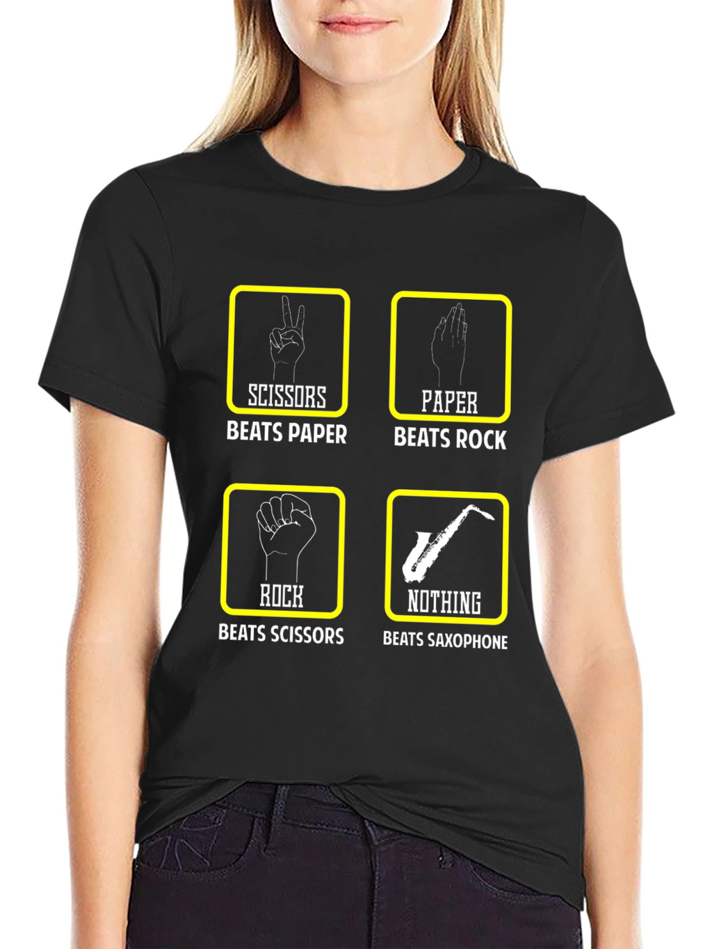 Rock Paper Scissors Saxophone T-Shirt