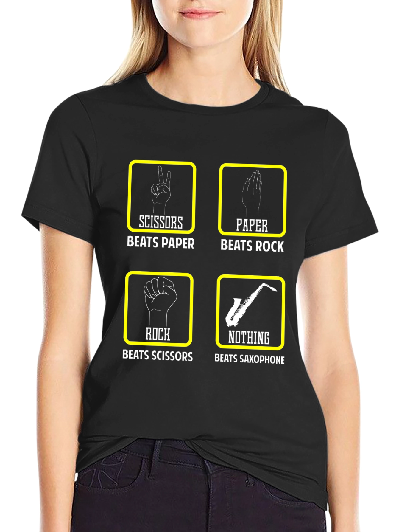 Rock Paper Scissors Saxophone T-Shirt