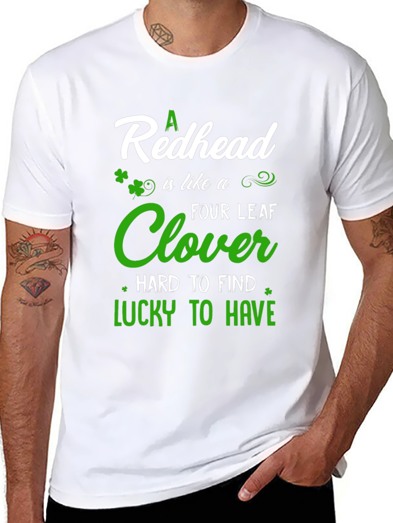 Redhead Four Leaf Clover Graphic Tee