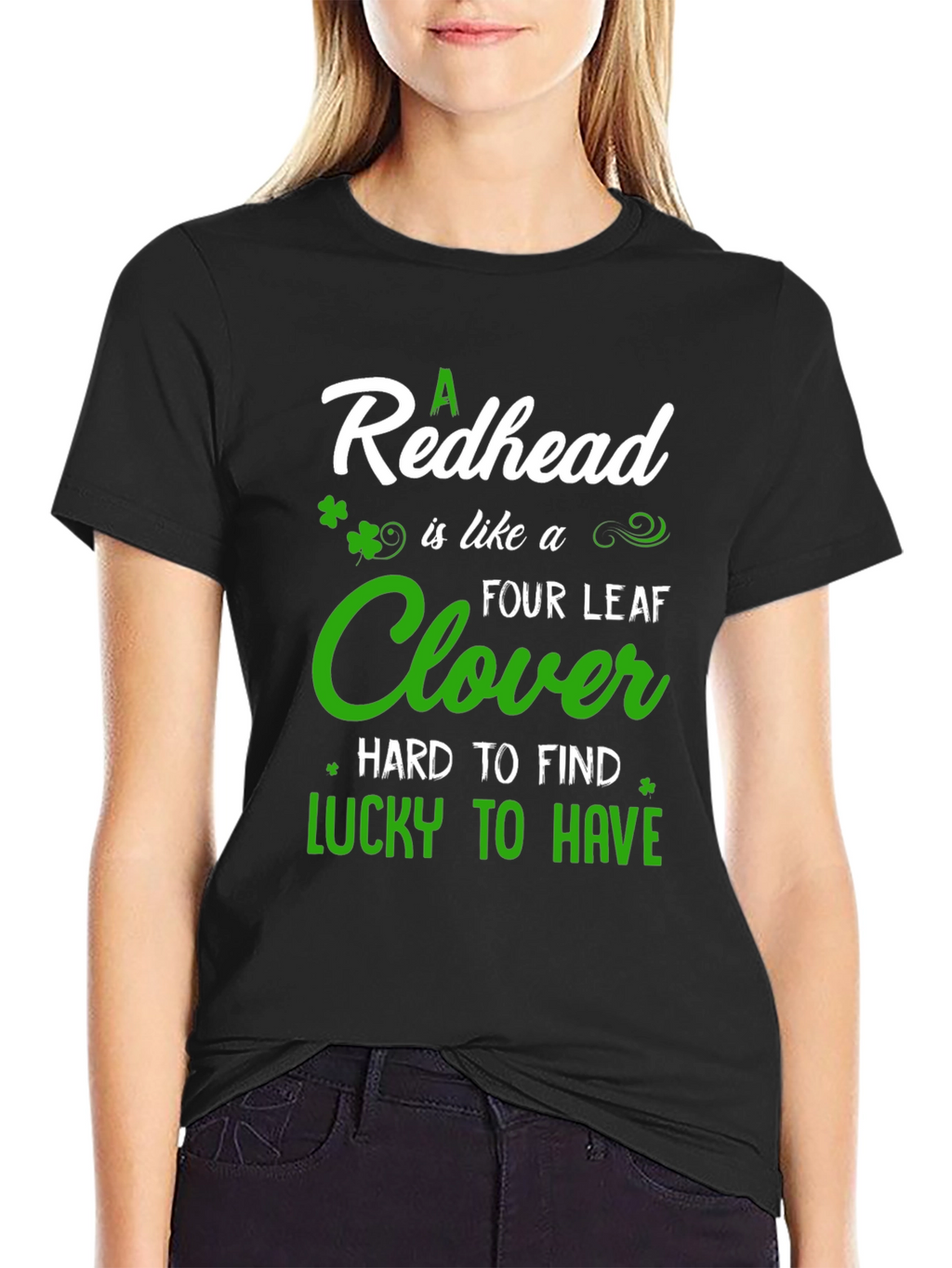 Redhead Four Leaf Clover Graphic Tee