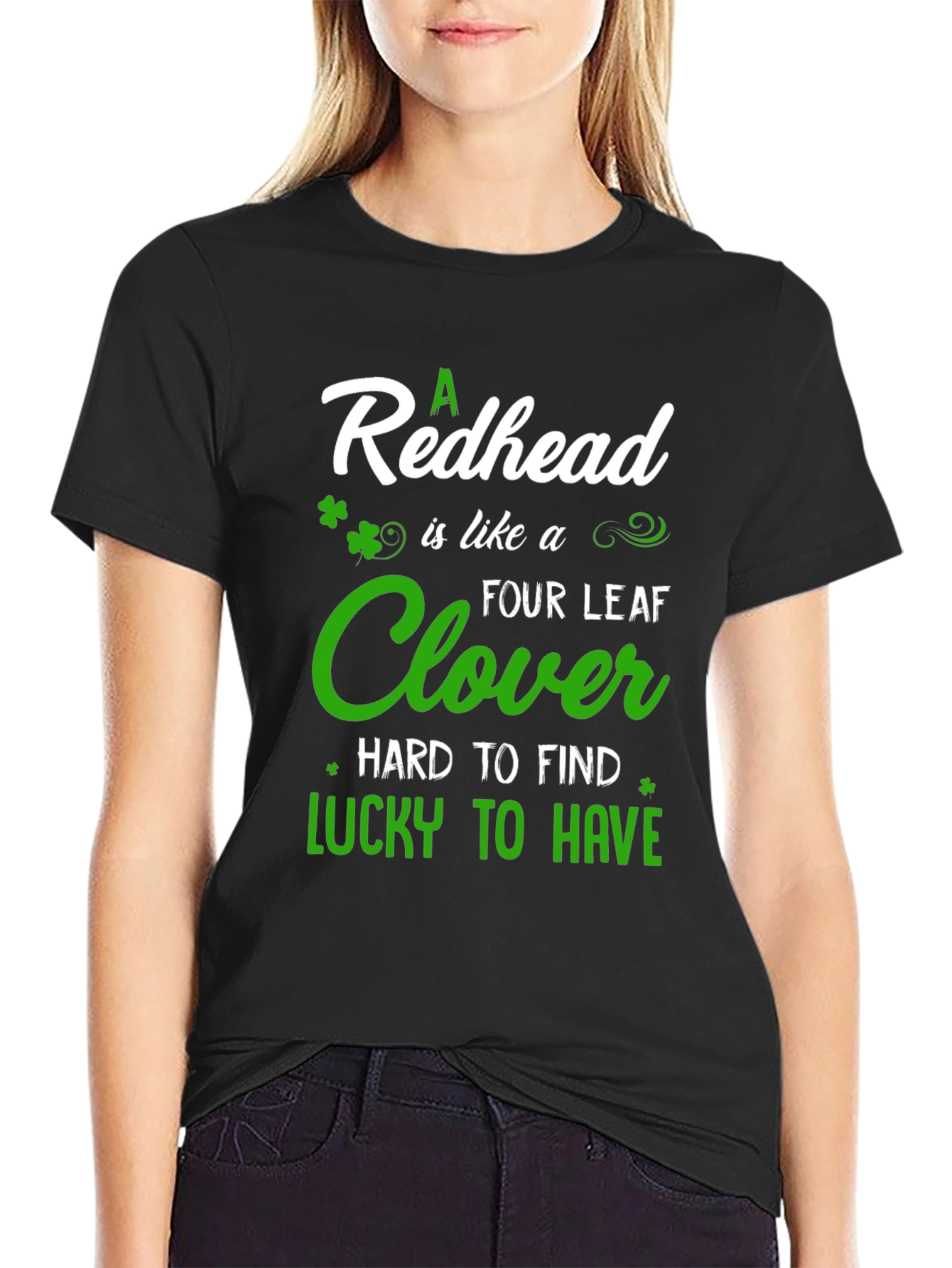 Redhead Four Leaf Clover Graphic Tee