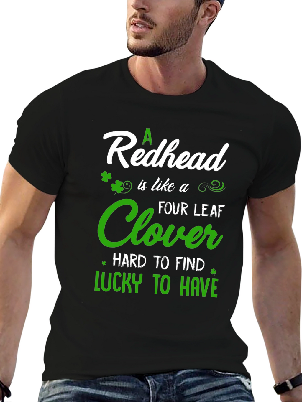 Redhead Four Leaf Clover Graphic Tee
