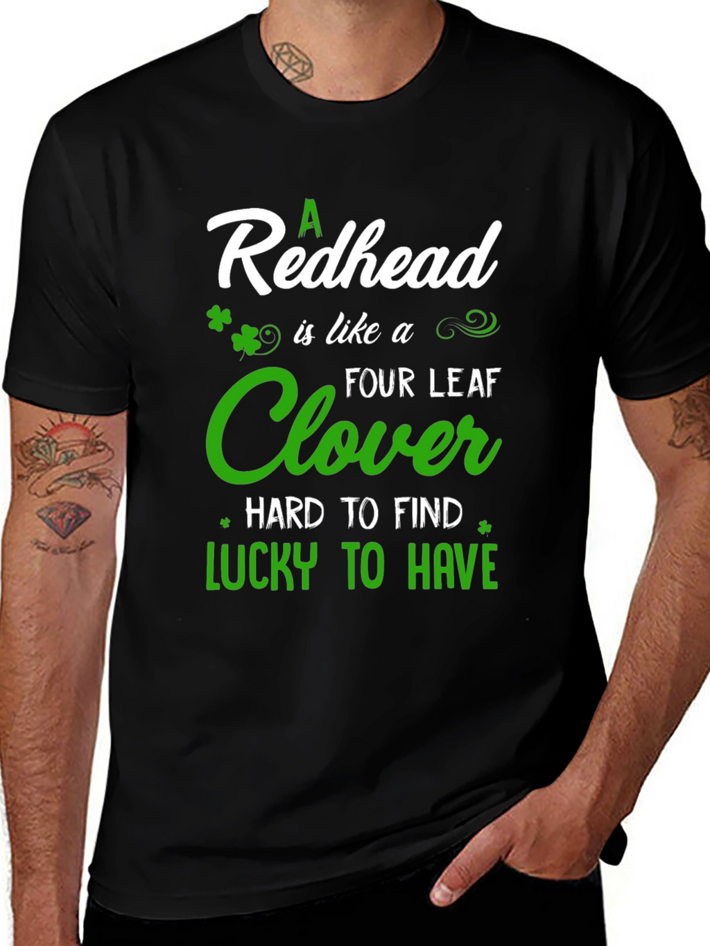 Redhead Four Leaf Clover Graphic Tee