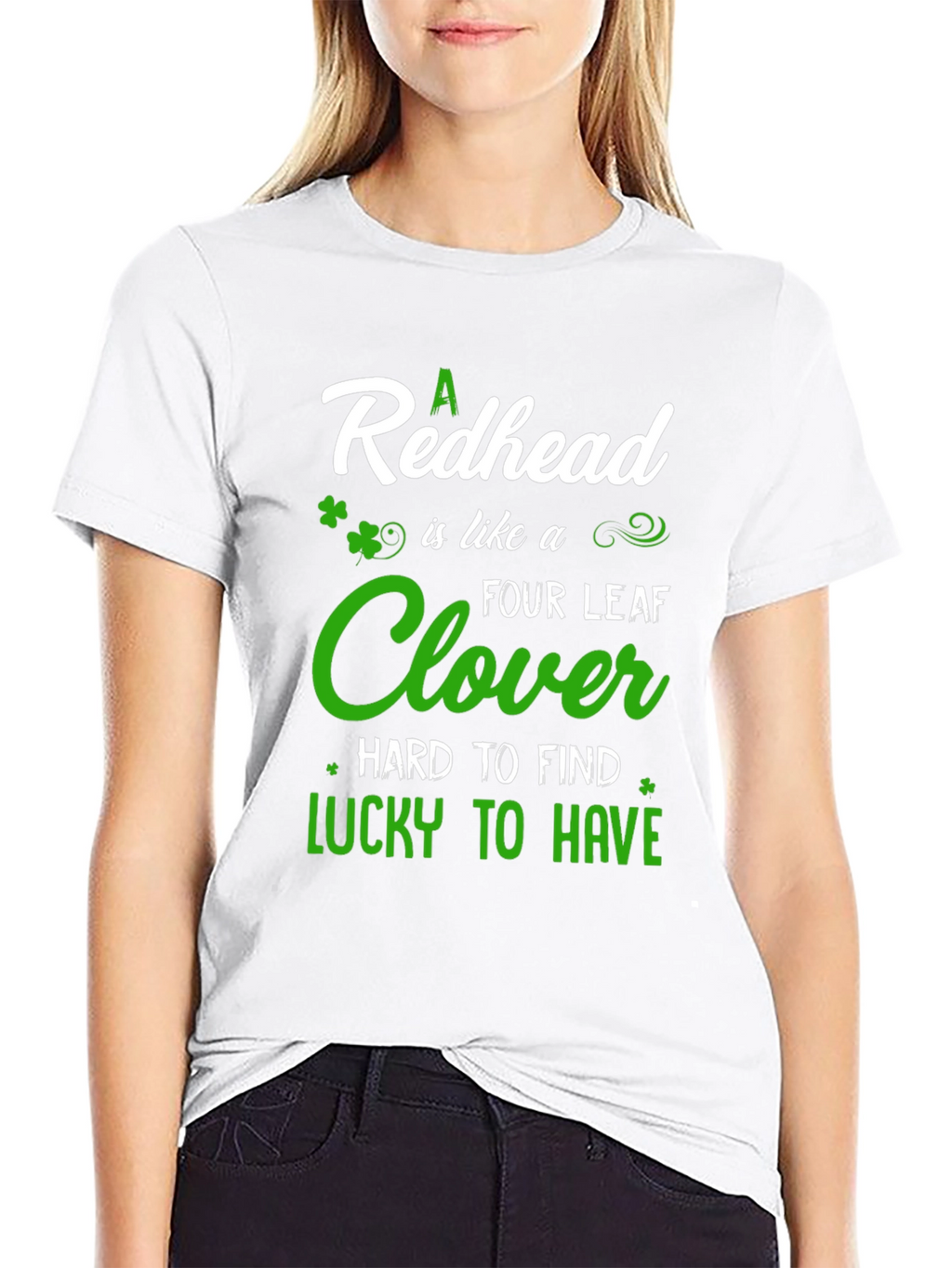 Redhead Four Leaf Clover Graphic Tee