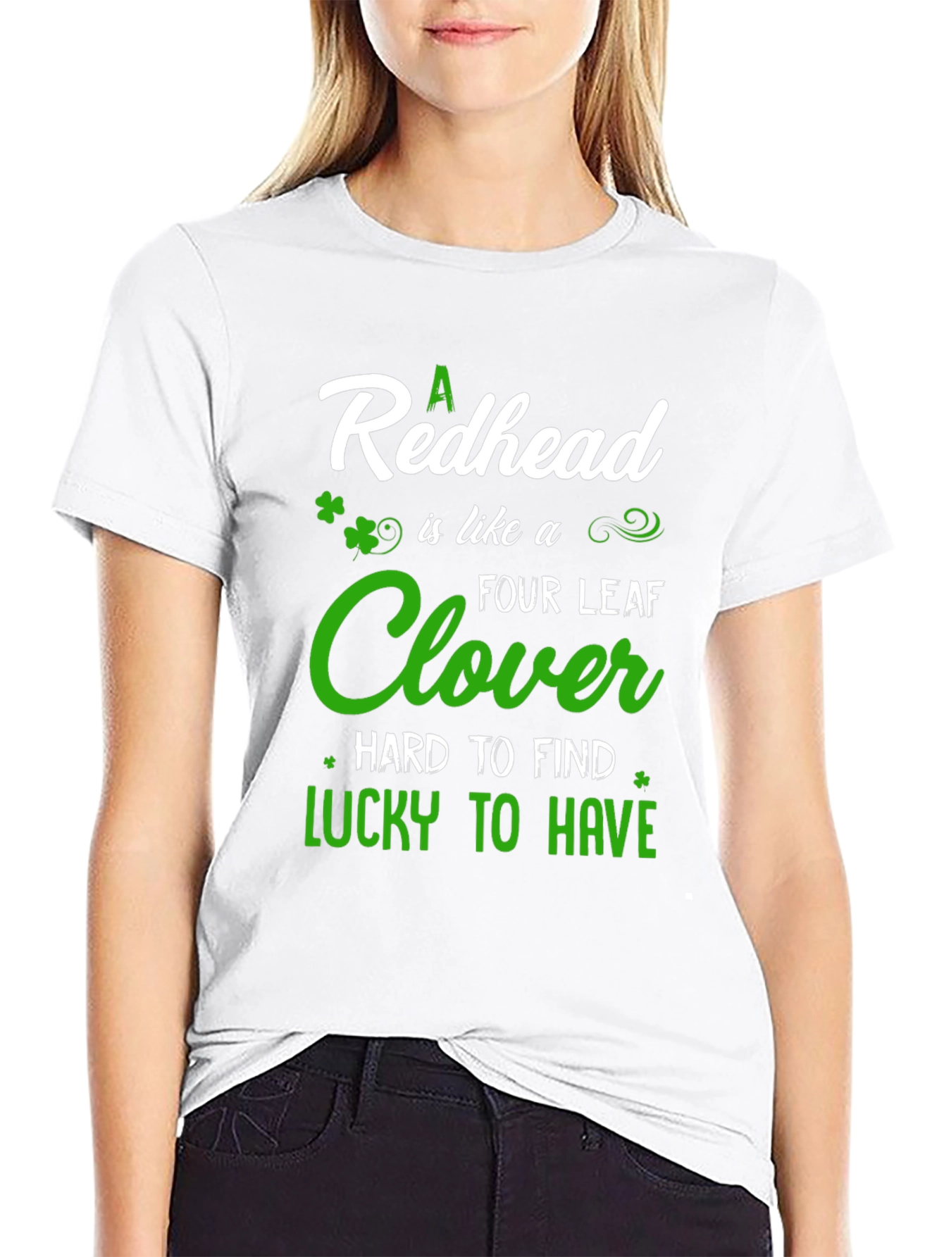 Redhead Four Leaf Clover Graphic Tee