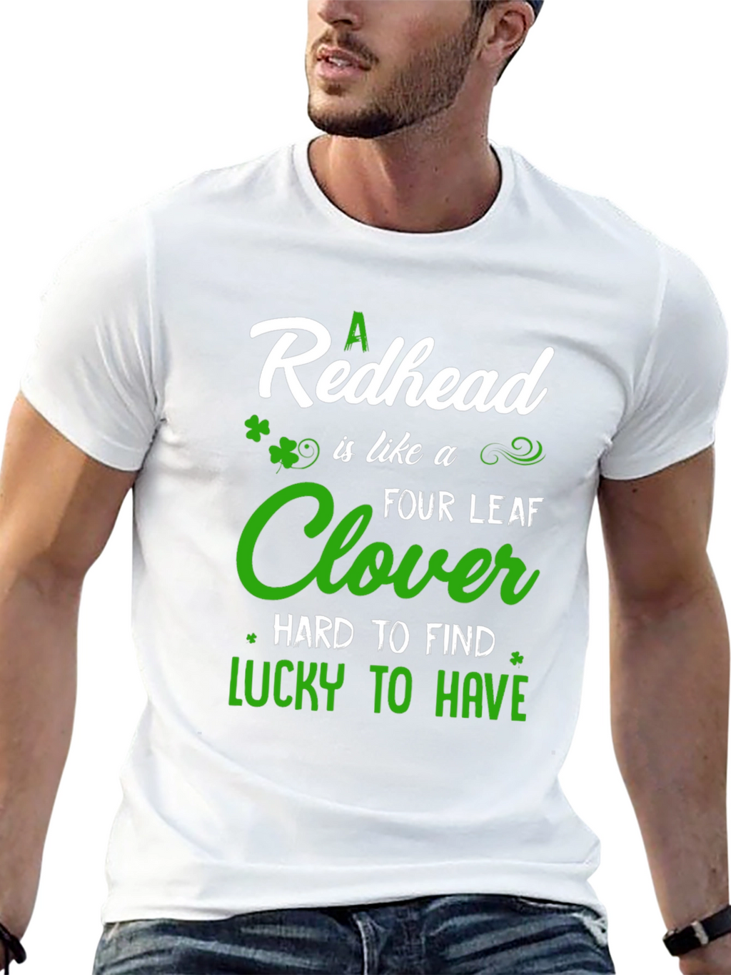 Redhead Four Leaf Clover Graphic Tee