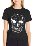 Skull Branches Graphic T-Shirt - Black Cotton Tee