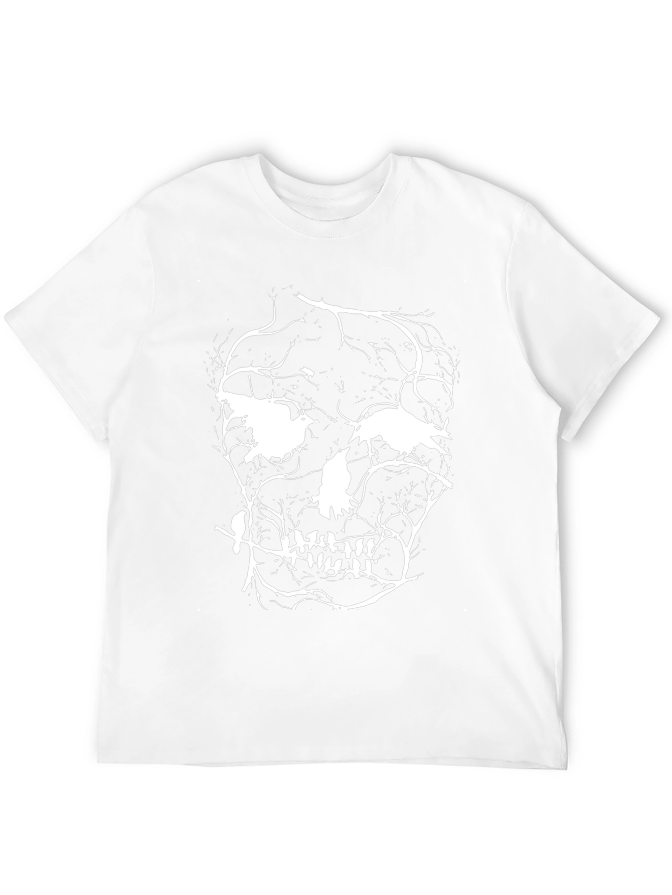 Skull Branches Graphic T-Shirt - Black Cotton Tee