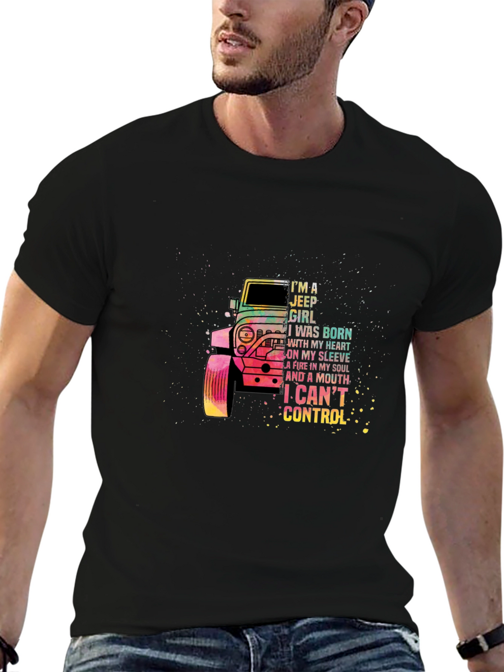 Jeep Girl Graphic Tee -  I Cant Control