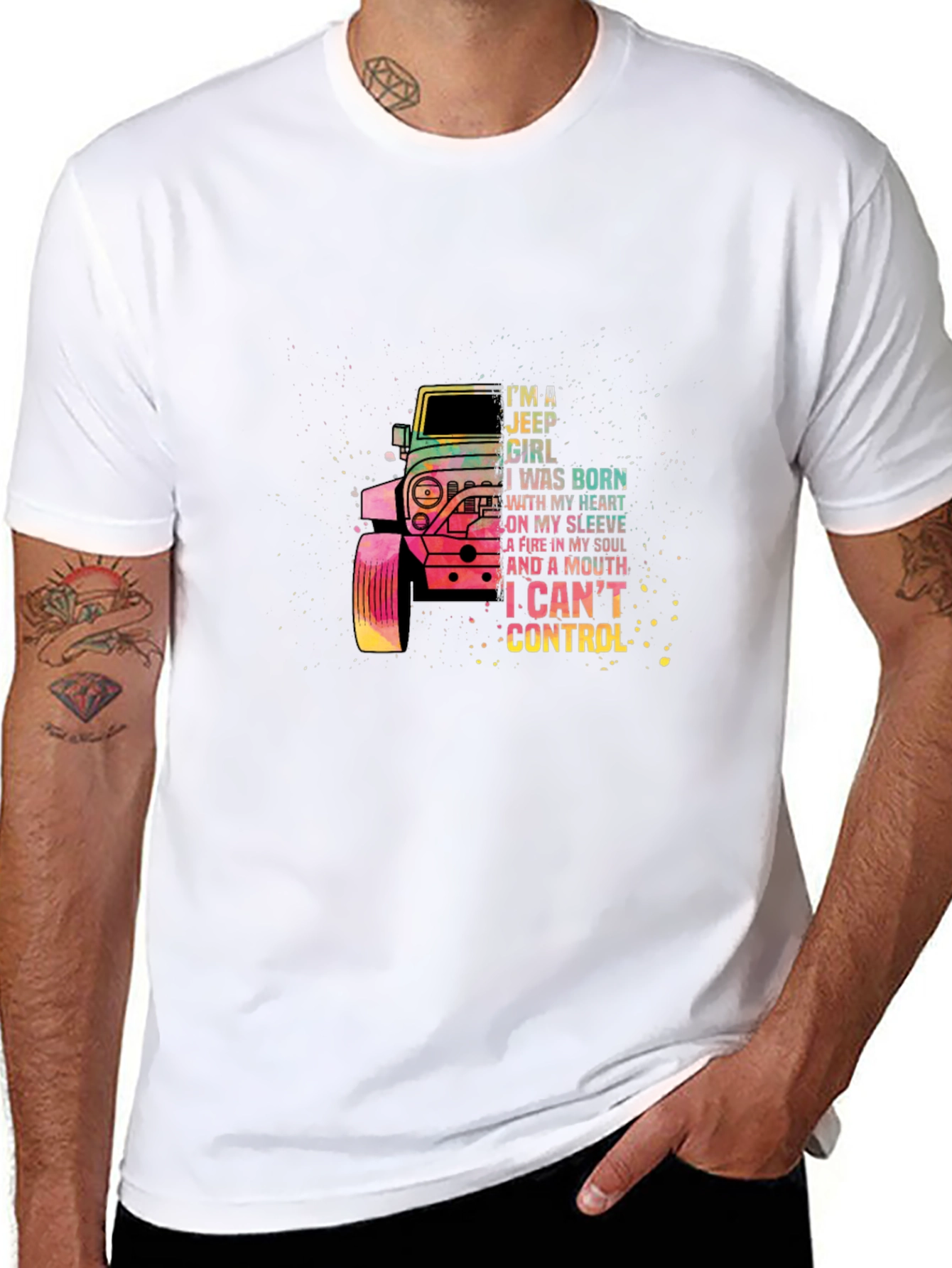 Jeep Girl Graphic Tee -  I Cant Control