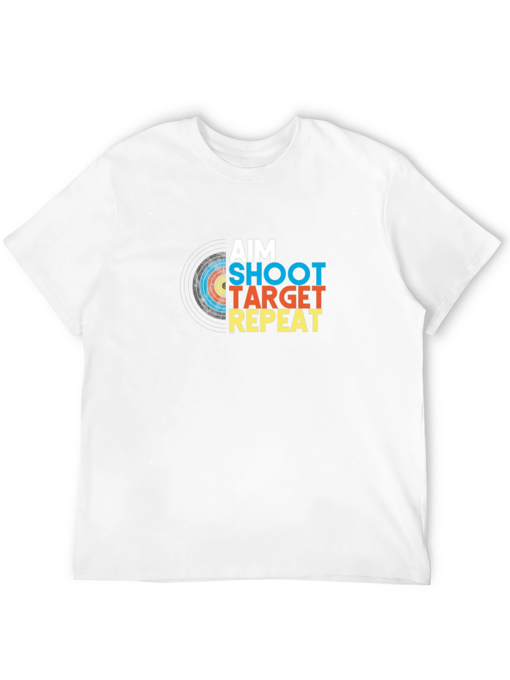 Aim Shoot Target Repeat Black Graphic Tee
