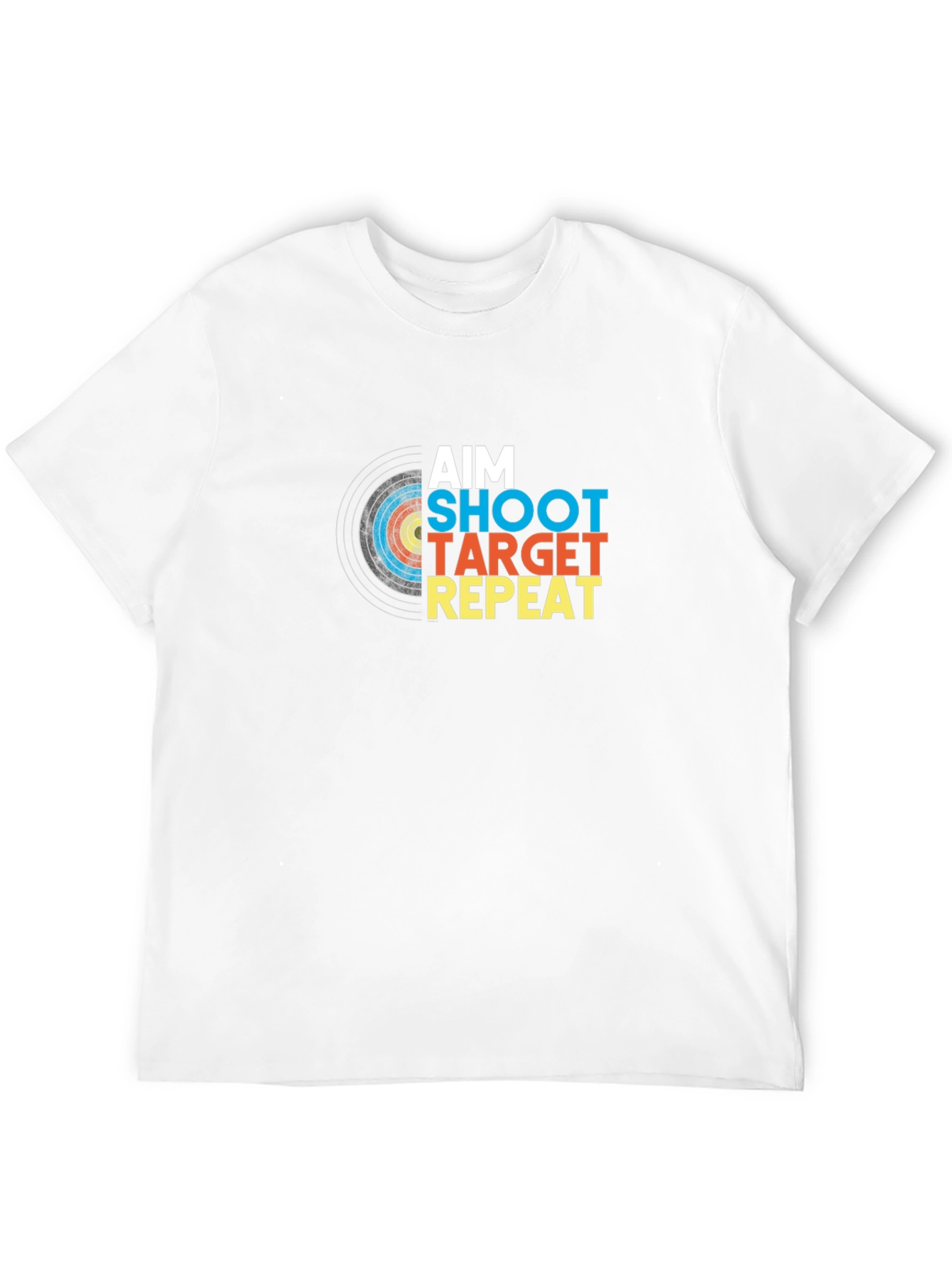 Aim Shoot Target Repeat Black Graphic Tee