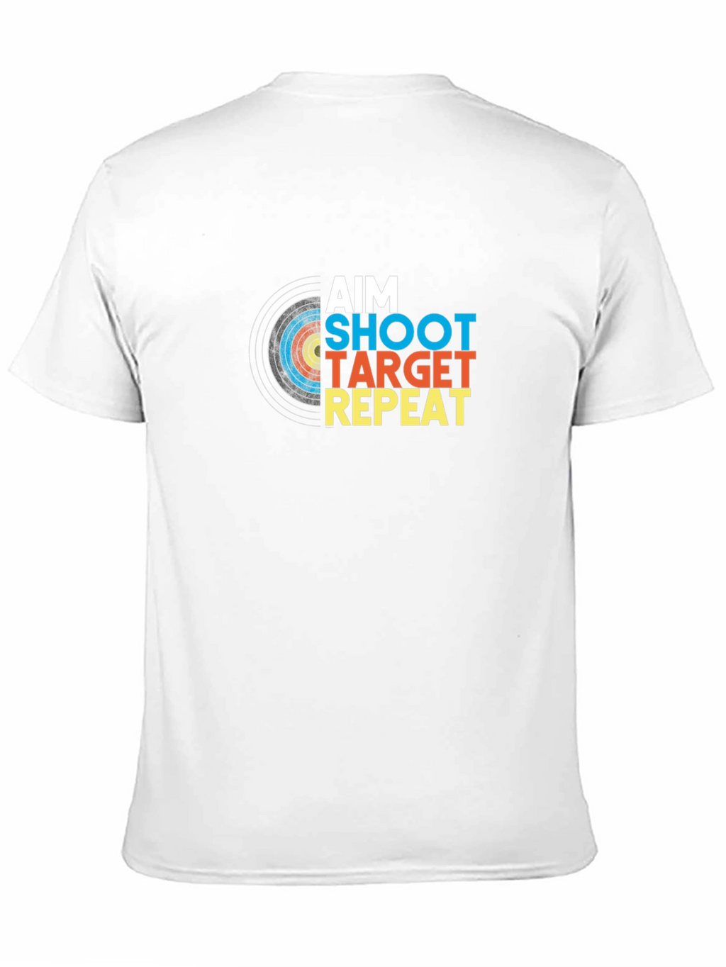 Aim Shoot Target Repeat Black Graphic Tee